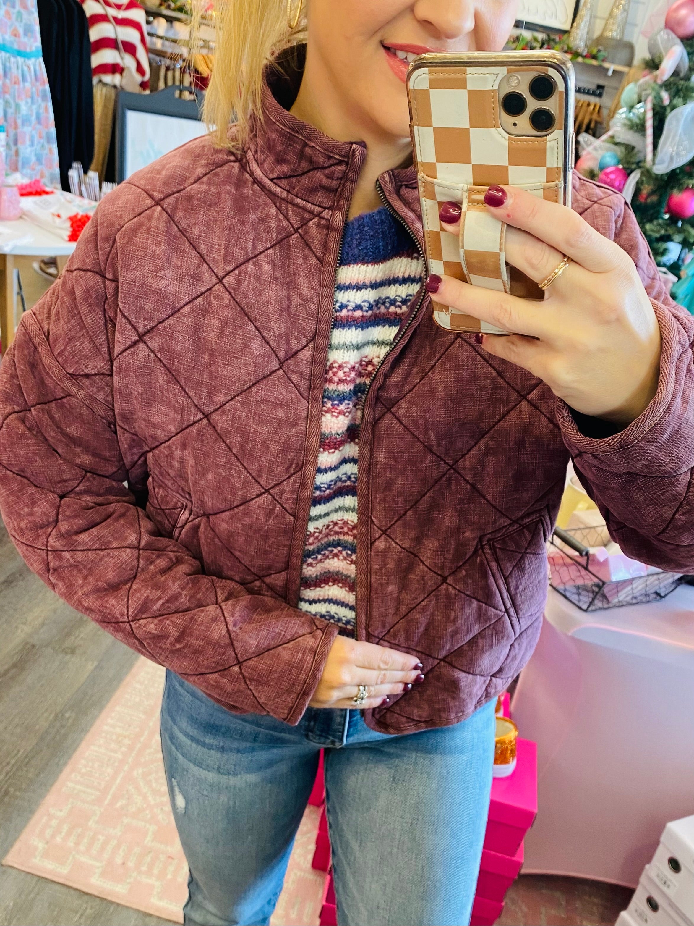 FINAL SALE - Plum Perfect Jacket-999 History-The Lovely Closet-The Lovely Closet, Women's Fashion Boutique in Alexandria, KY