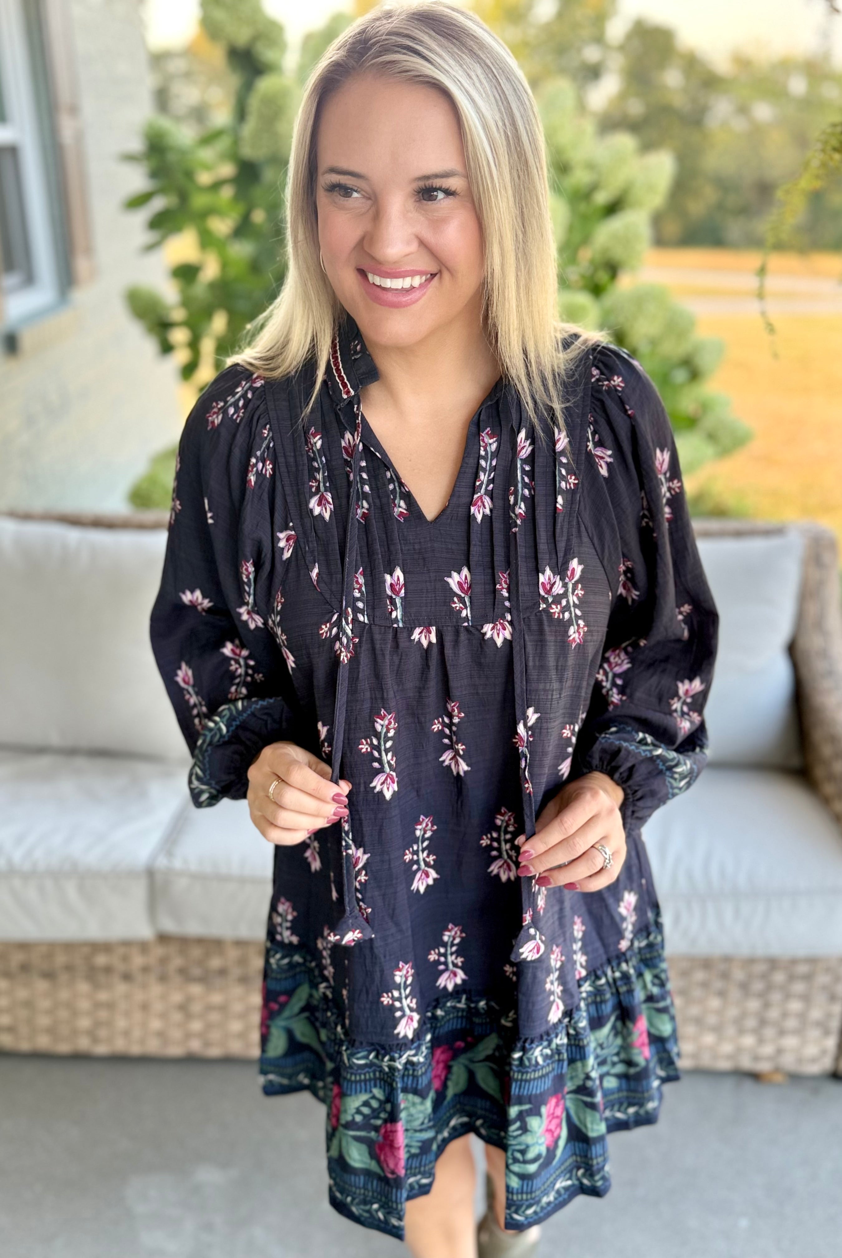 Midnight Whispers Dress-180 Dresses-Umgee-The Lovely Closet, Women's Fashion Boutique in Alexandria, KY