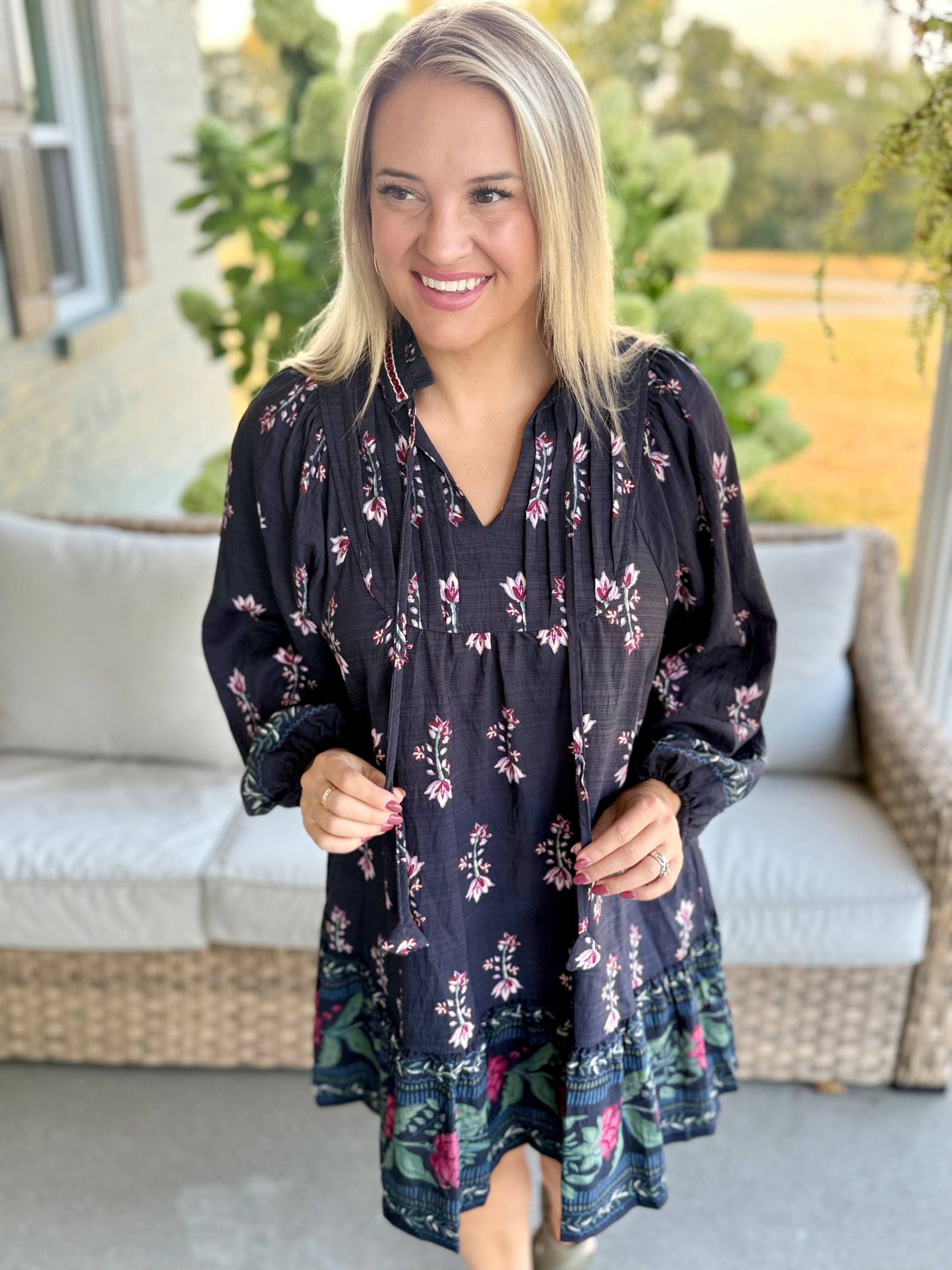 Midnight Whispers Dress-180 Dresses-Umgee-The Lovely Closet, Women's Fashion Boutique in Alexandria, KY