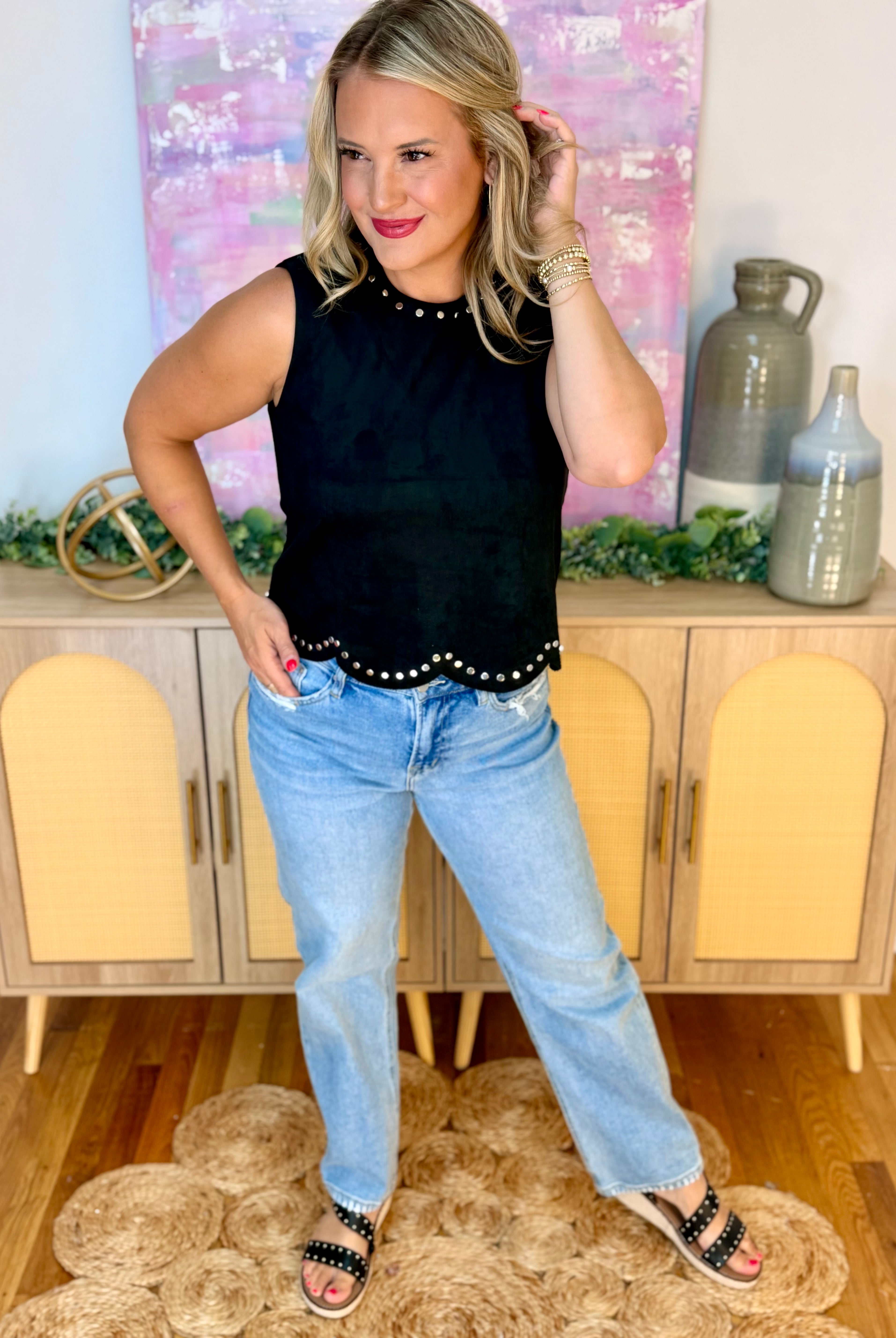Sweet Sophistication Sleeveless Top-120 Sleeveless Tops-The Lovely Closet-The Lovely Closet, Women's Fashion Boutique in Alexandria, KY