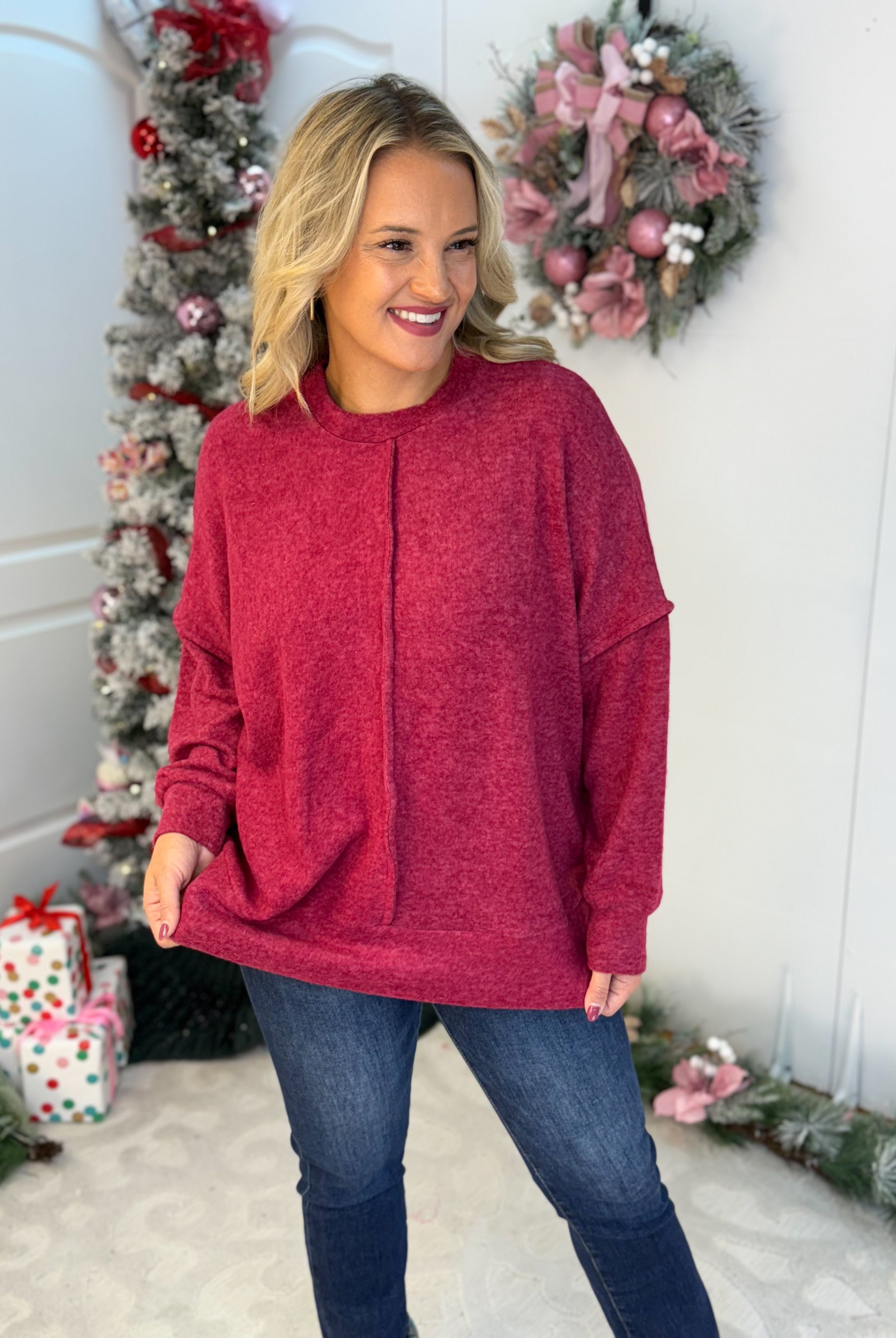BLACK FRIDAY 7AM - COLD SNAP TOP-110 Long Sleeve Top-zenana-The Lovely Closet, Women's Fashion Boutique in Alexandria, KY
