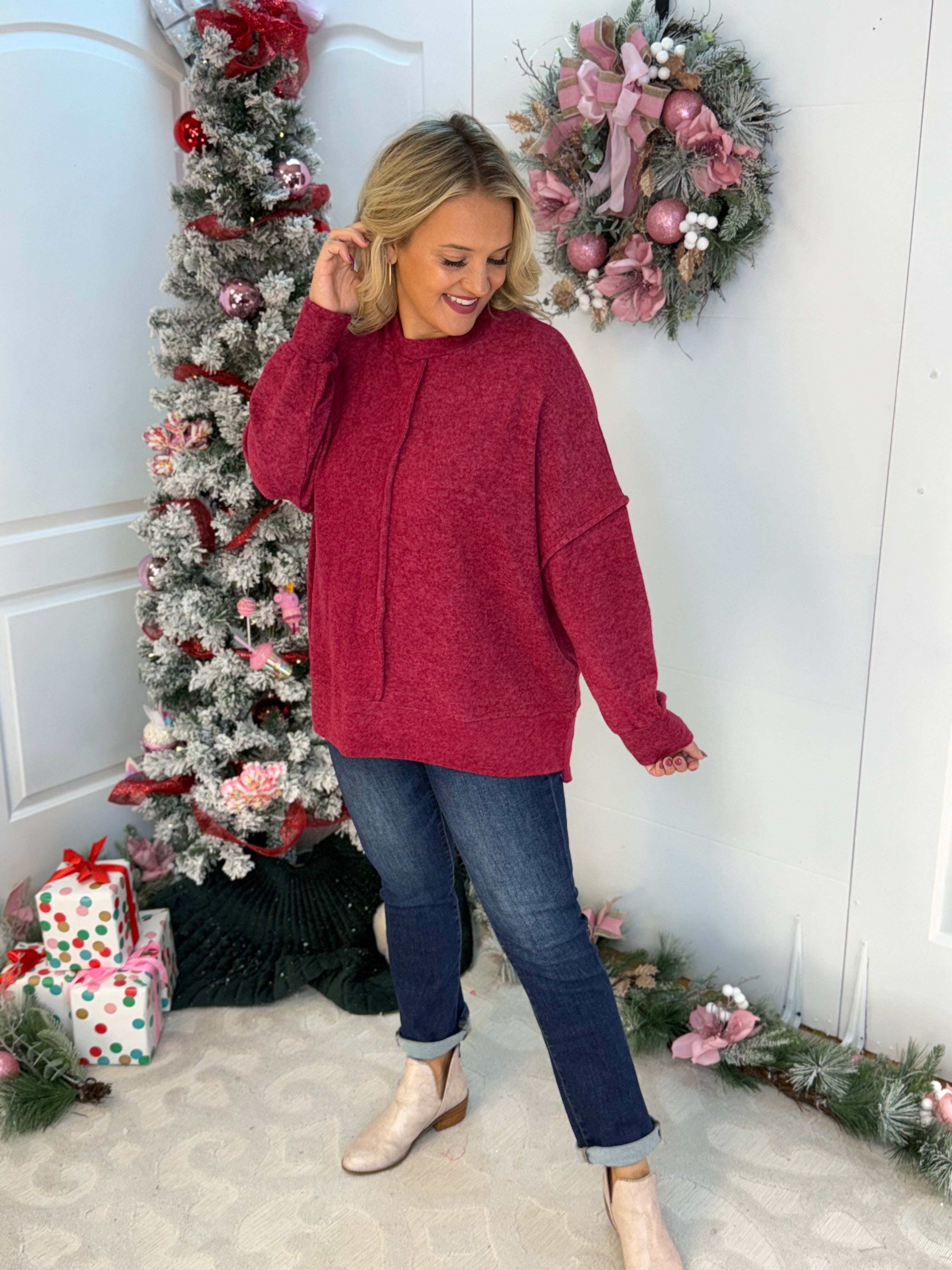 BLACK FRIDAY 7AM - COLD SNAP TOP-110 Long Sleeve Top-zenana-The Lovely Closet, Women's Fashion Boutique in Alexandria, KY