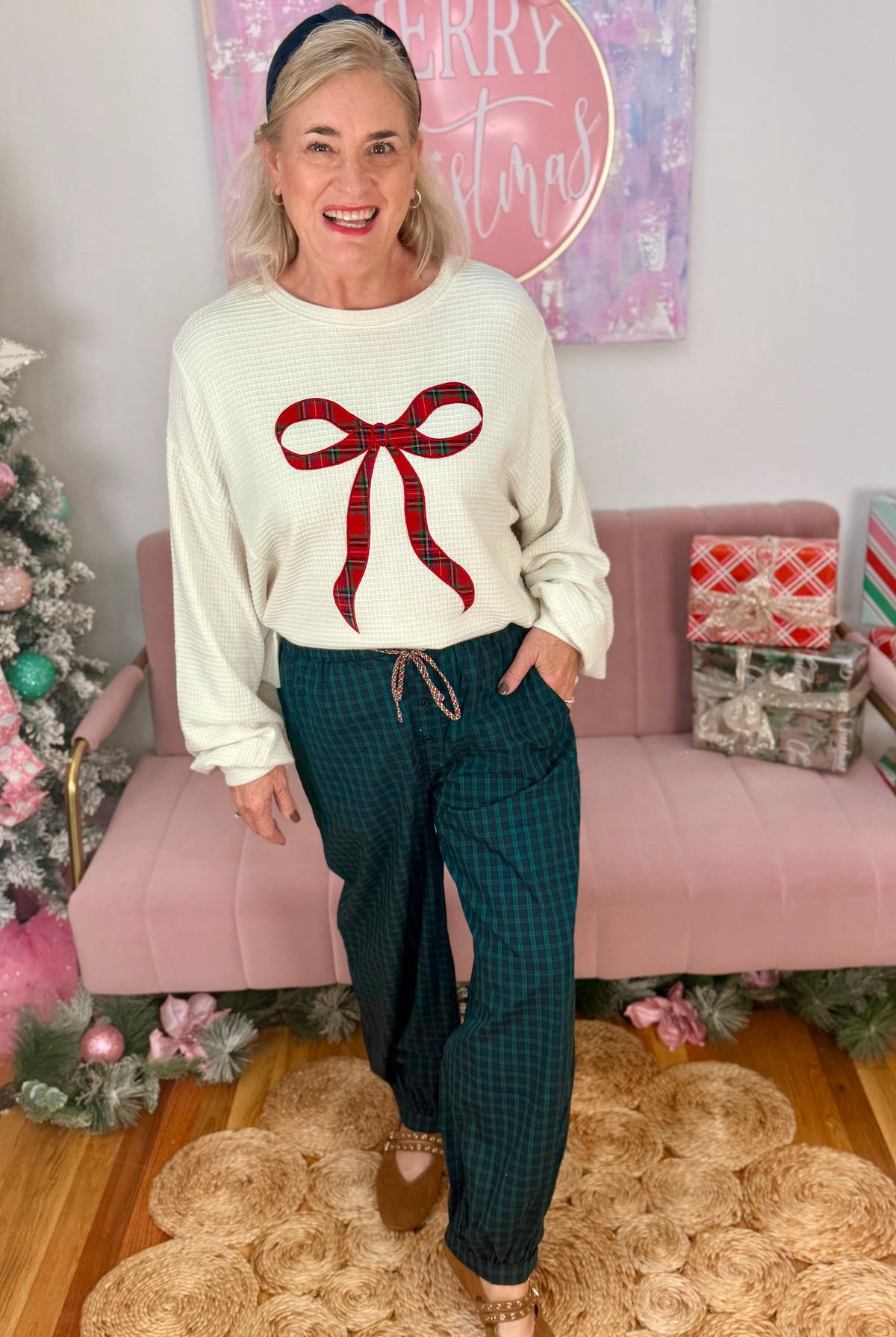 Cozy Plaid Drawstring Joggers-240 Pants-Main Strip-The Lovely Closet, Women's Fashion Boutique in Alexandria, KY