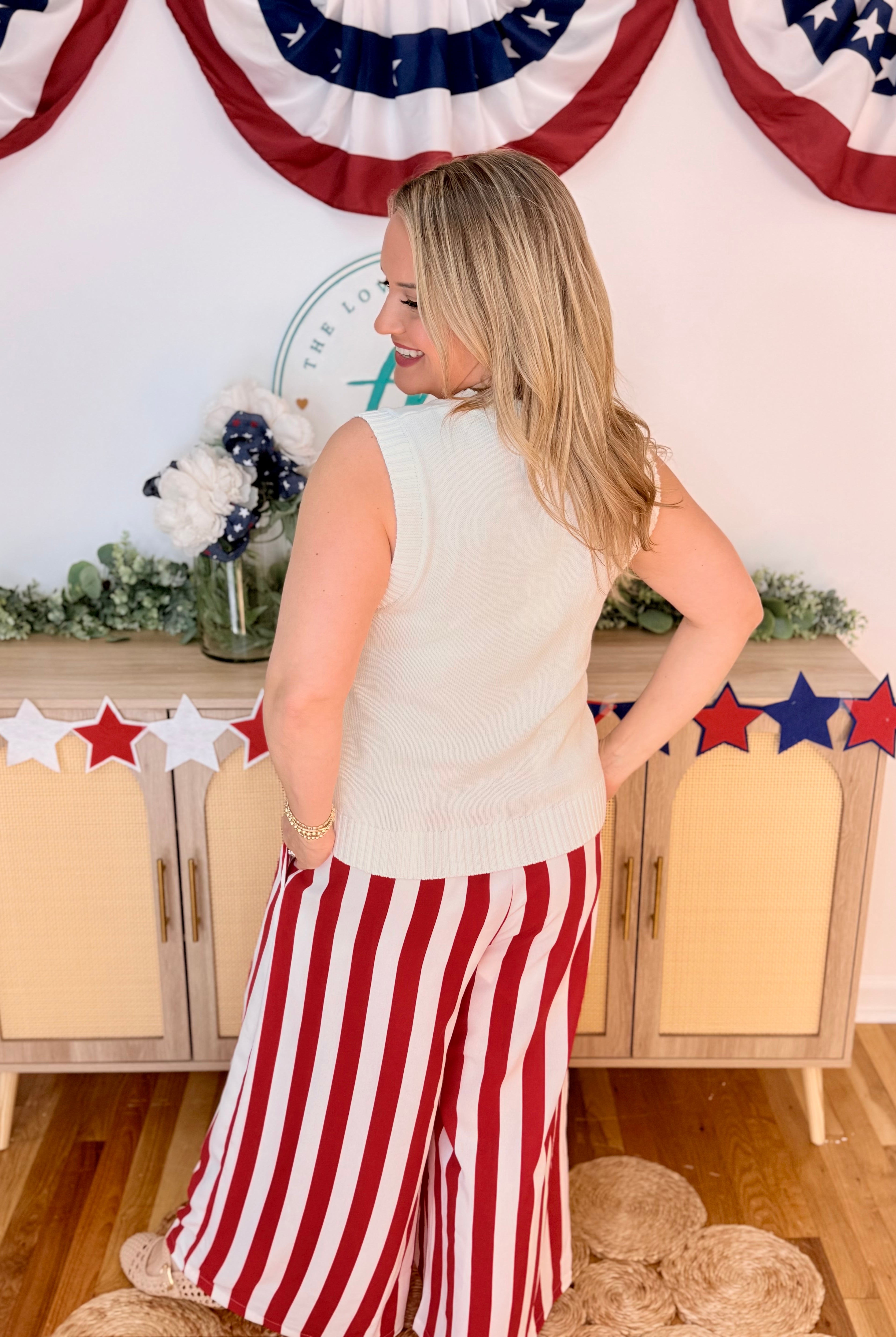 Summer Vibes Embroidered Sleeveless Sweater-120 Sleeveless Tops-Anniewear-The Lovely Closet, Women's Fashion Boutique in Alexandria, KY