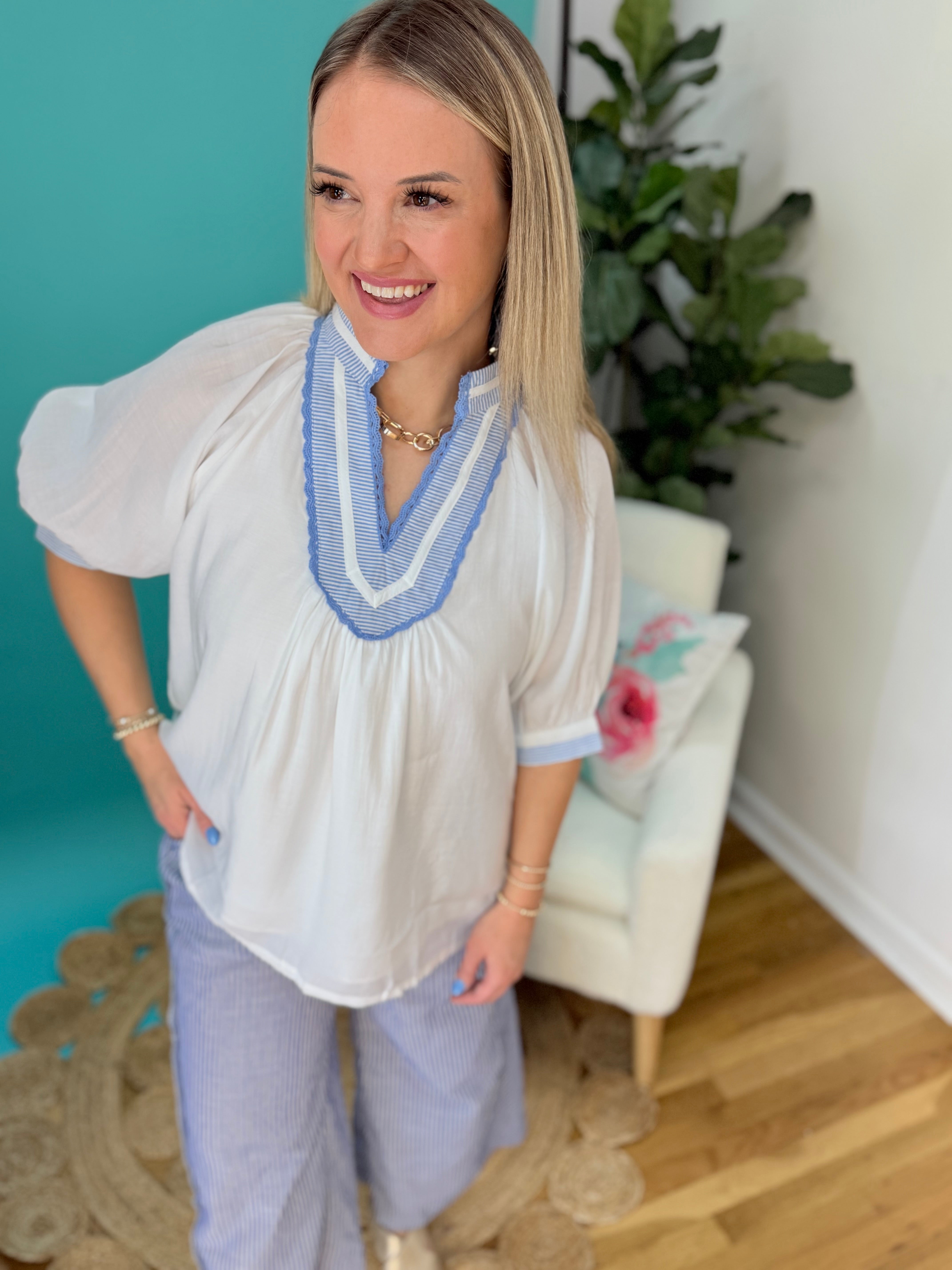 In The Garden Blouse-100 Short Sleeve Tops-The Lovely Closet-The Lovely Closet, Women's Fashion Boutique in Alexandria, KY