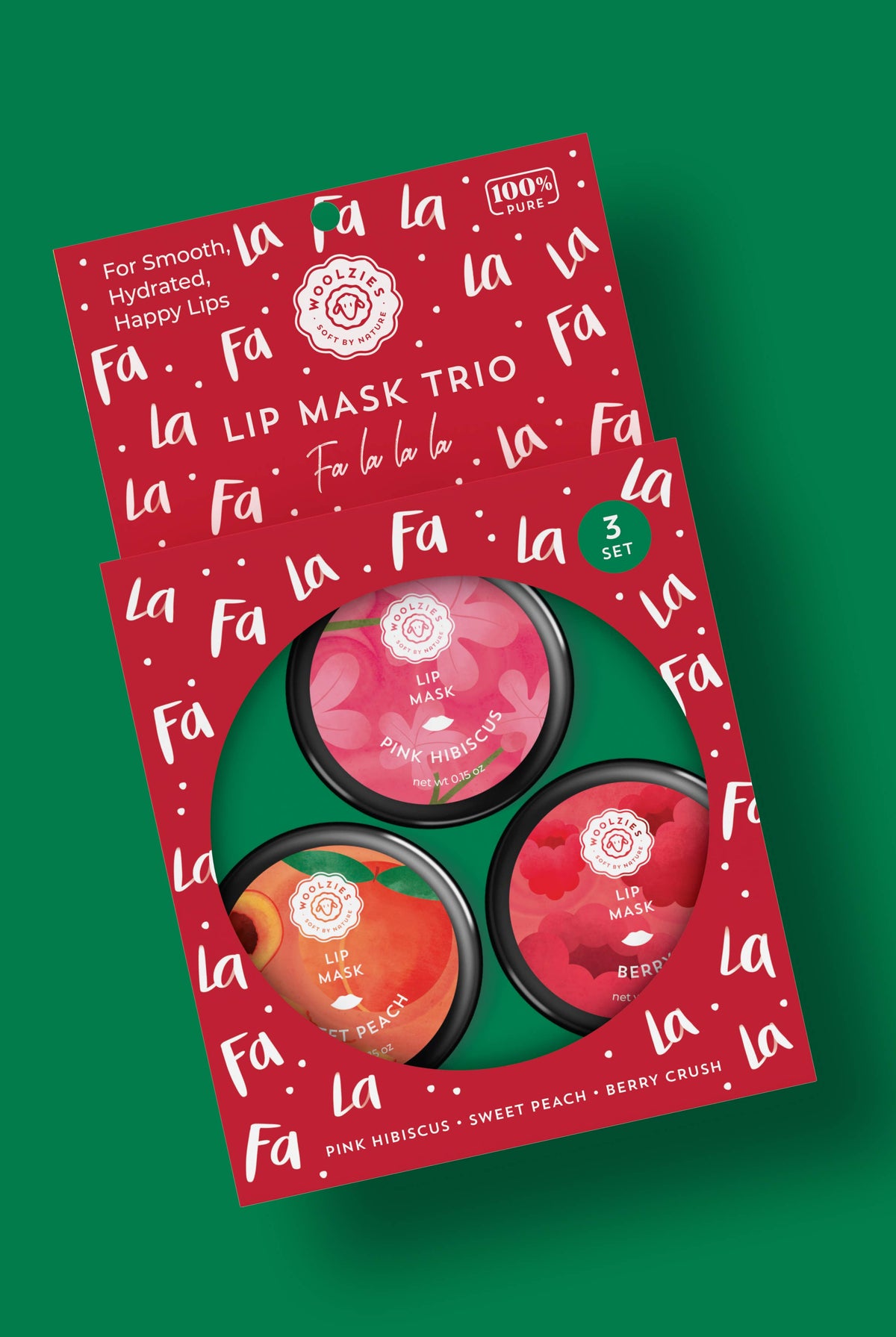 Fa La La La Holiday Trio Lip Mask-350 Holiday-Woolzies-The Lovely Closet, Women's Fashion Boutique in Alexandria, KY