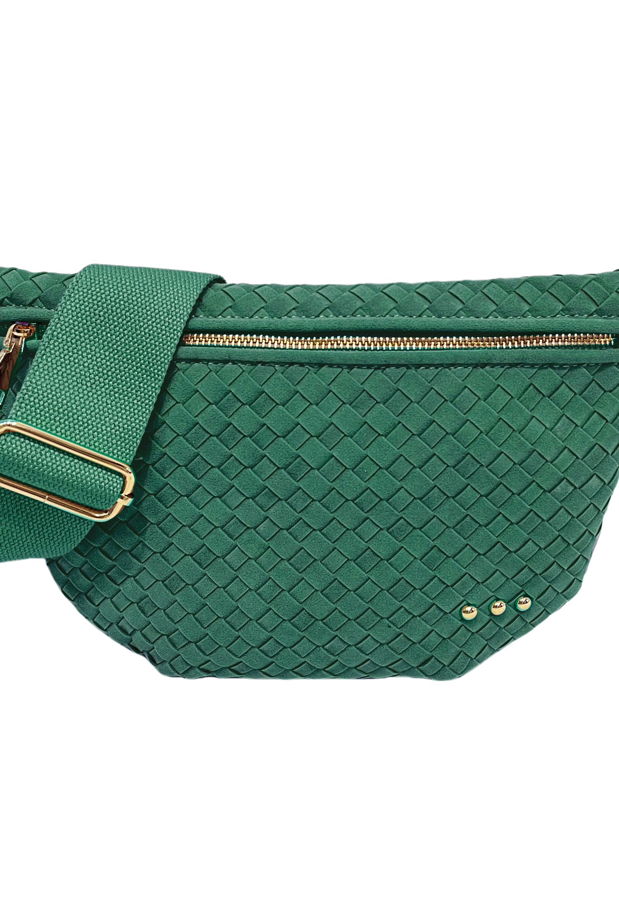 Suede Westlyn Woven Bum Bag - Suede Teal-290 Bag/Handbags-Pretty Simple-The Lovely Closet, Women's Fashion Boutique in Alexandria, KY