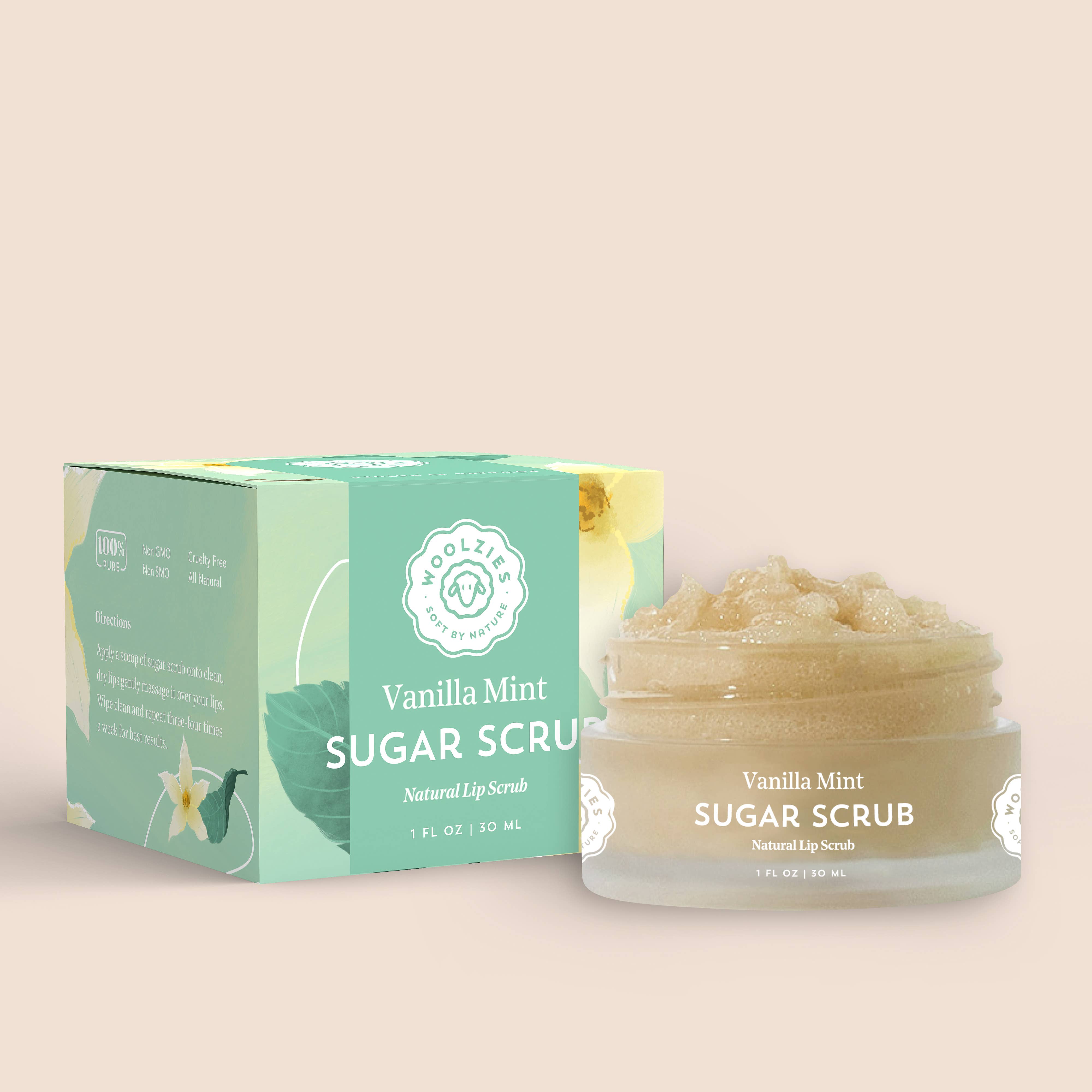 Vanilla Mint Natural Sugar Lip Scrub-350 Holiday-Woolzies-The Lovely Closet, Women's Fashion Boutique in Alexandria, KY