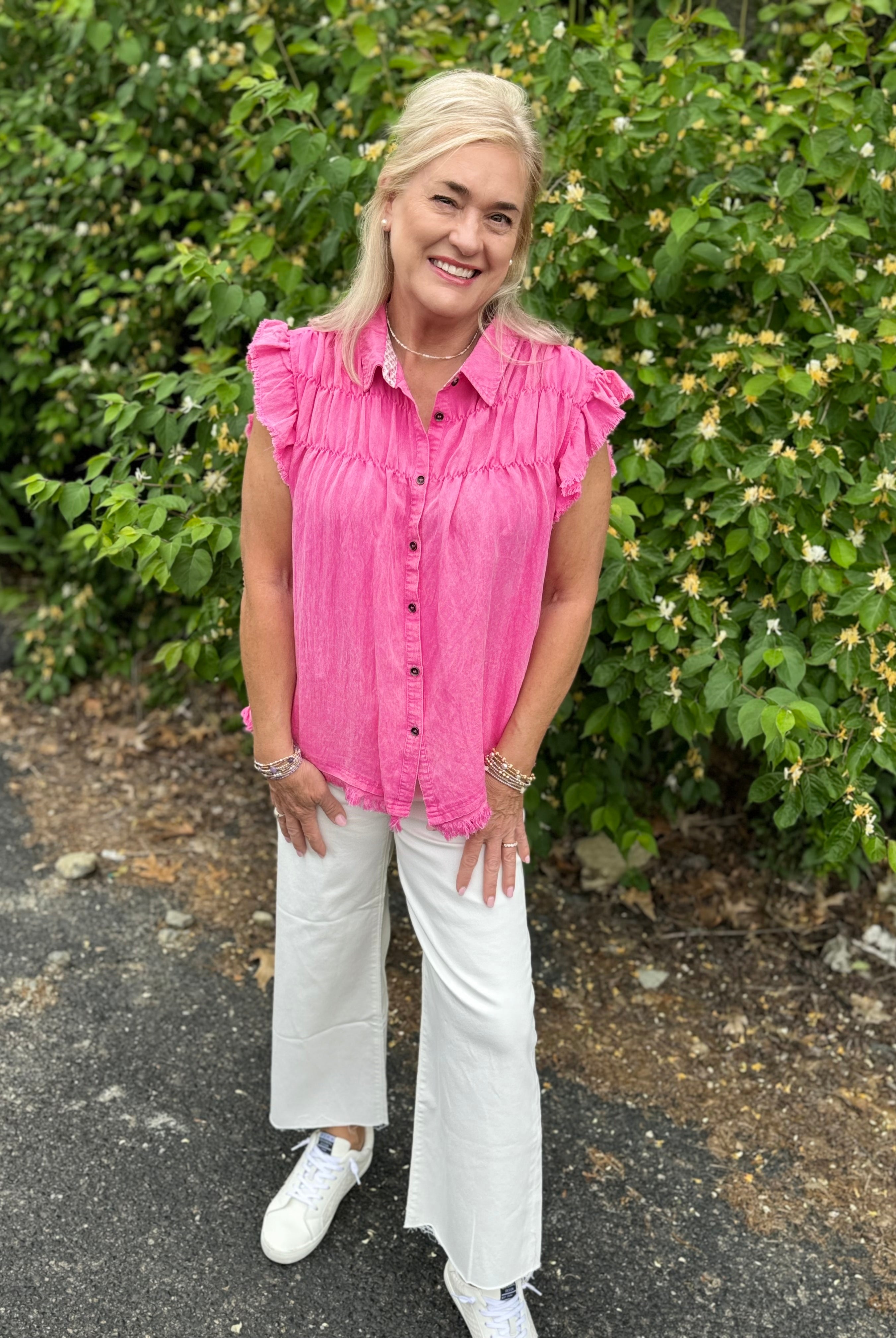Vacay All Day Top - Pink-100 Short Sleeve Tops-The Lovely Closet-The Lovely Closet, Women's Fashion Boutique in Alexandria, KY
