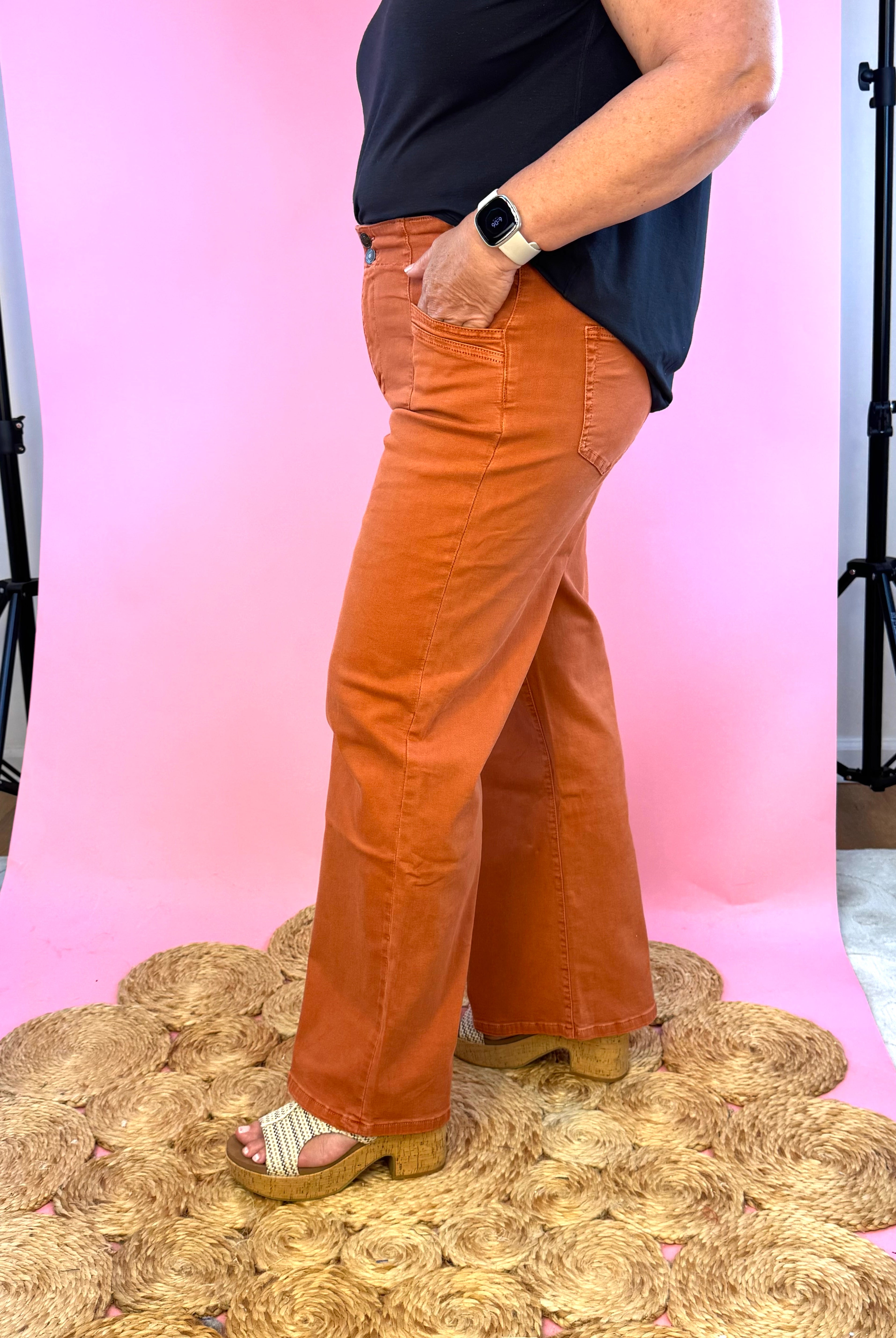 Mica High Rise Wide Leg Pants - Penny-210 Jeans-Mica Denim-The Lovely Closet, Women's Fashion Boutique in Alexandria, KY