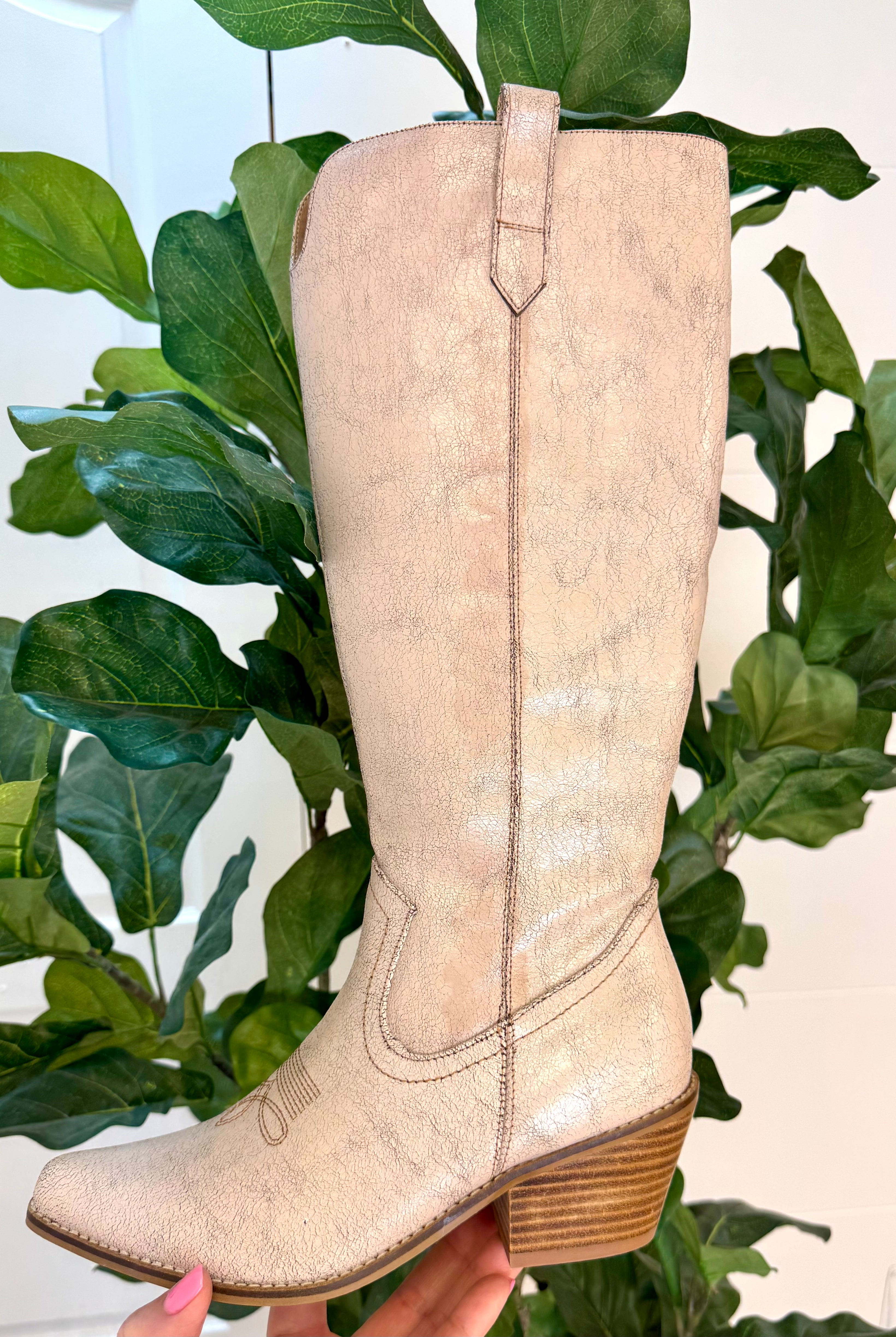 Corkys Hat's Off - Putty Crackle Boot-270 Shoes-Corkys-The Lovely Closet, Women's Fashion Boutique in Alexandria, KY