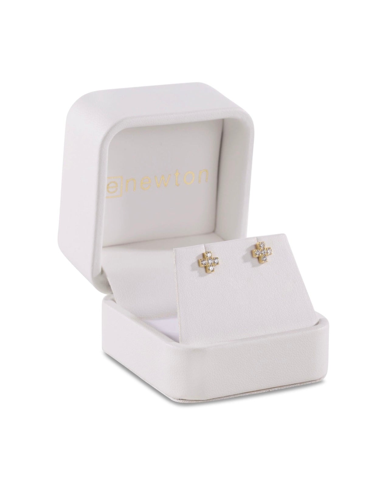 14KT Gold & Diamond Signature Cross Stud-260 eNewton-eNewton-The Lovely Closet, Women's Fashion Boutique in Alexandria, KY