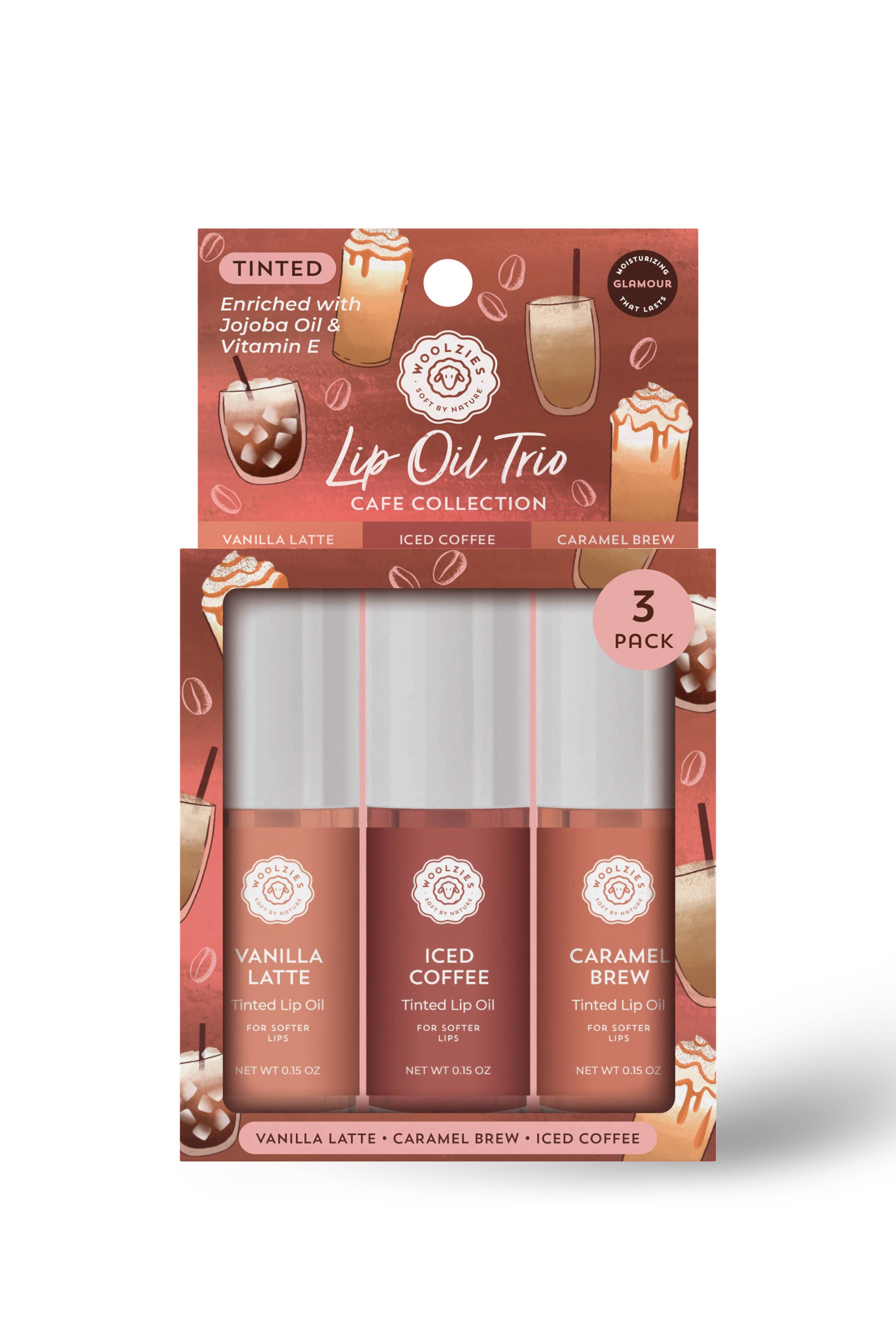 Tinted Lip Oil Trio – Cafe Collection-350 Holiday-Woolzies-The Lovely Closet, Women's Fashion Boutique in Alexandria, KY