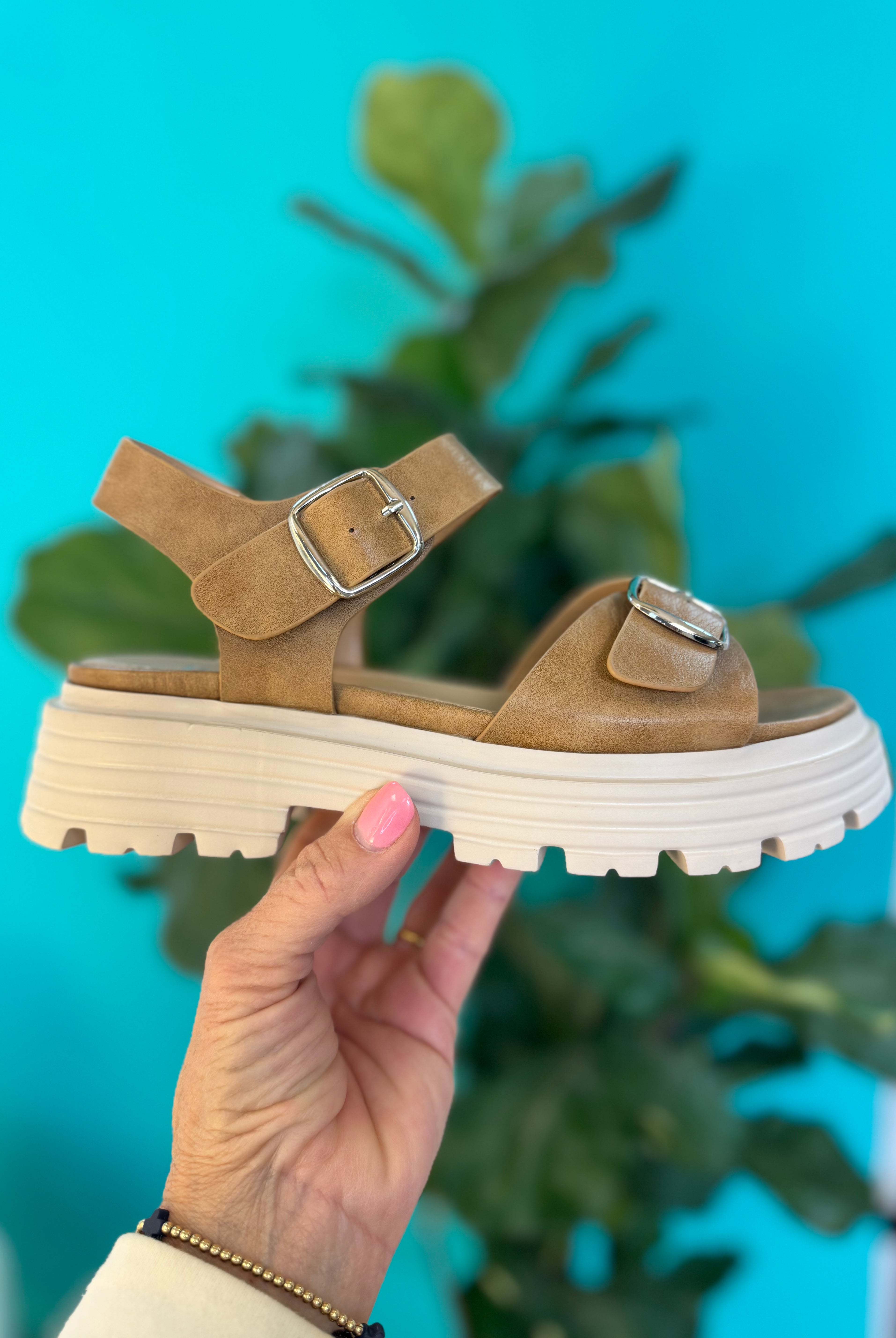 Corkys That's Just Me Sandal - Camel-270 Shoes-Corkys-The Lovely Closet, Women's Fashion Boutique in Alexandria, KY