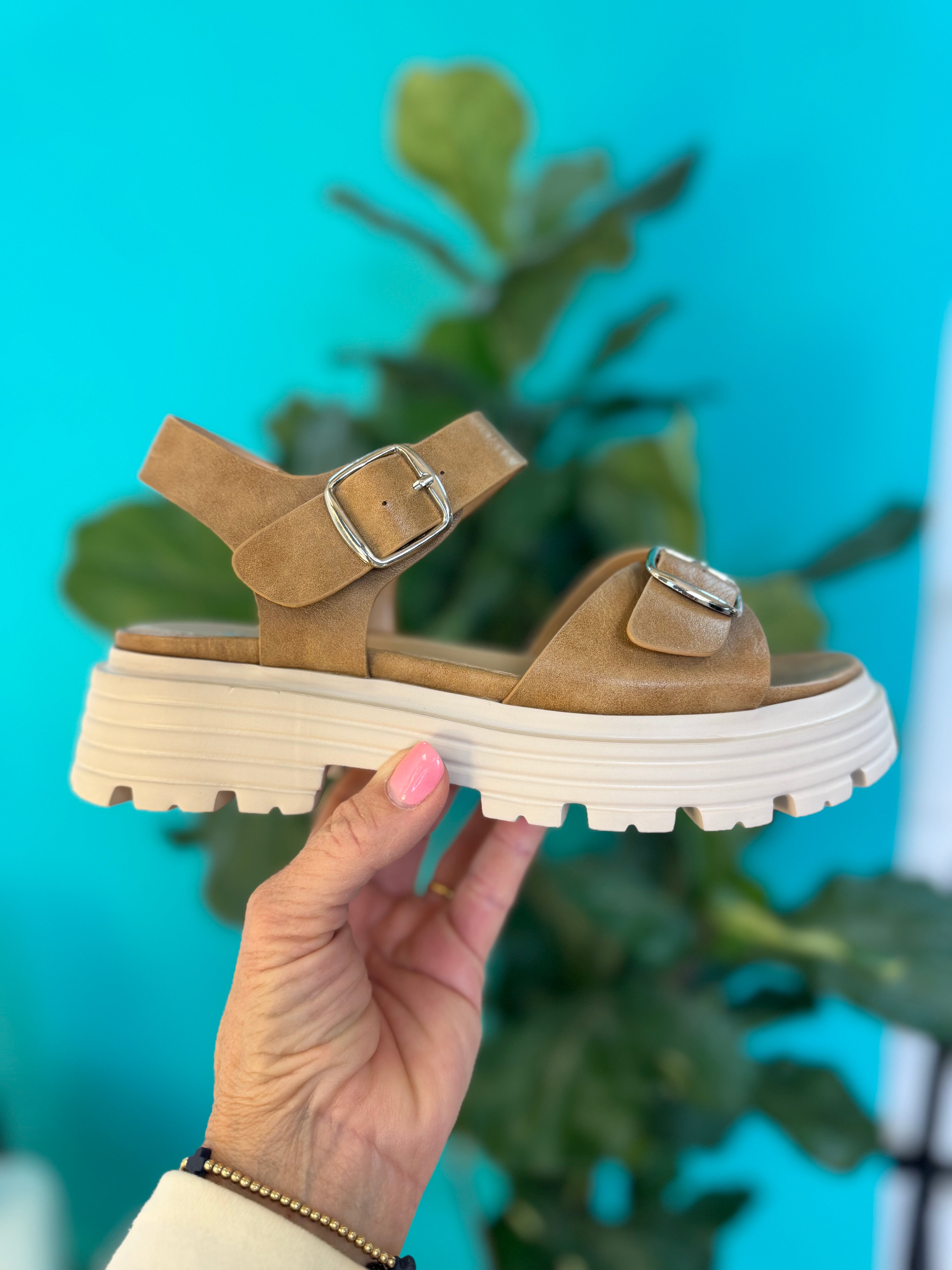 Corkys That's Just Me Sandal - Camel-270 Shoes-Corkys-The Lovely Closet, Women's Fashion Boutique in Alexandria, KY
