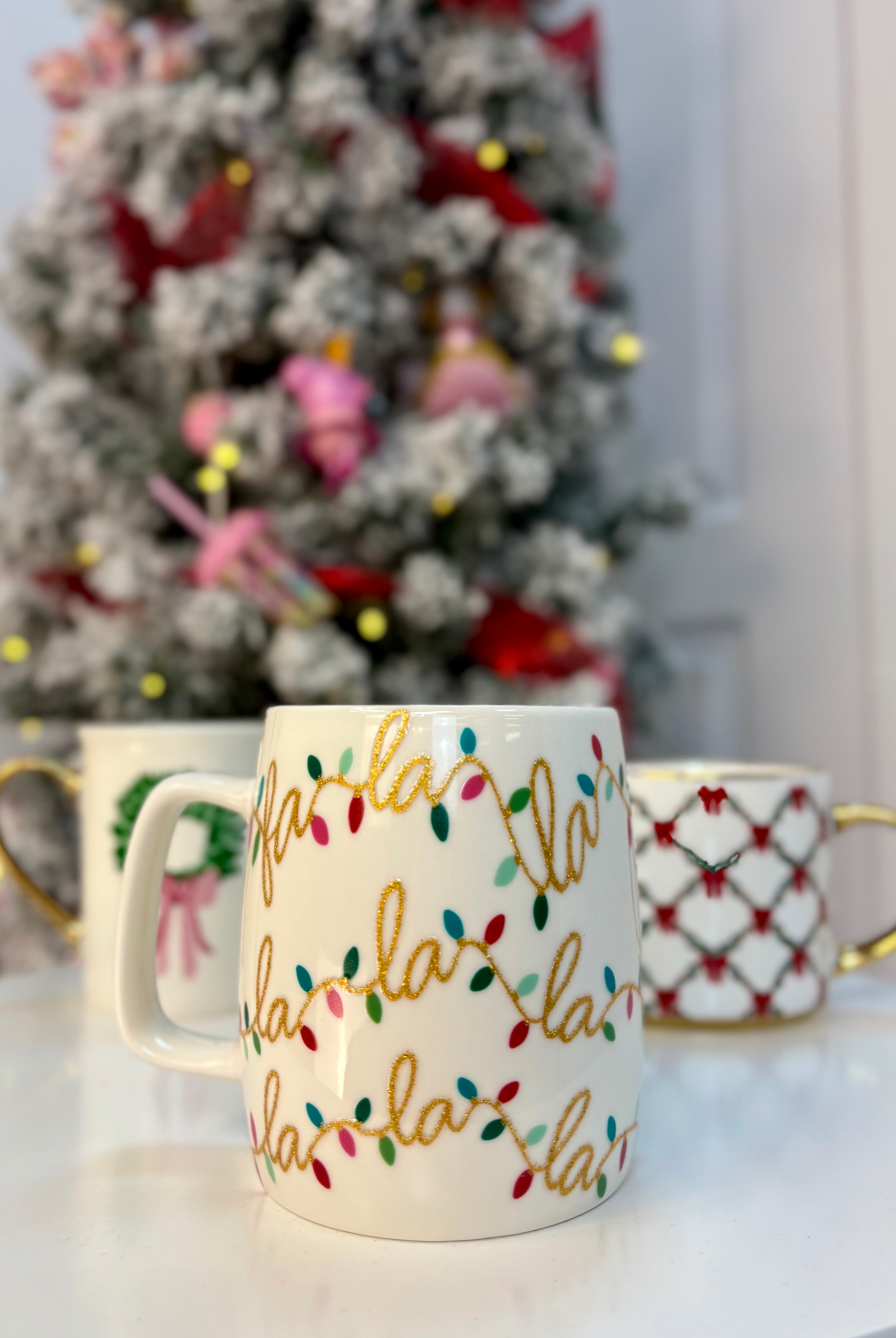 Mary Square Mug - Fa La La La-350 Holiday-Mary Square-The Lovely Closet, Women's Fashion Boutique in Alexandria, KY