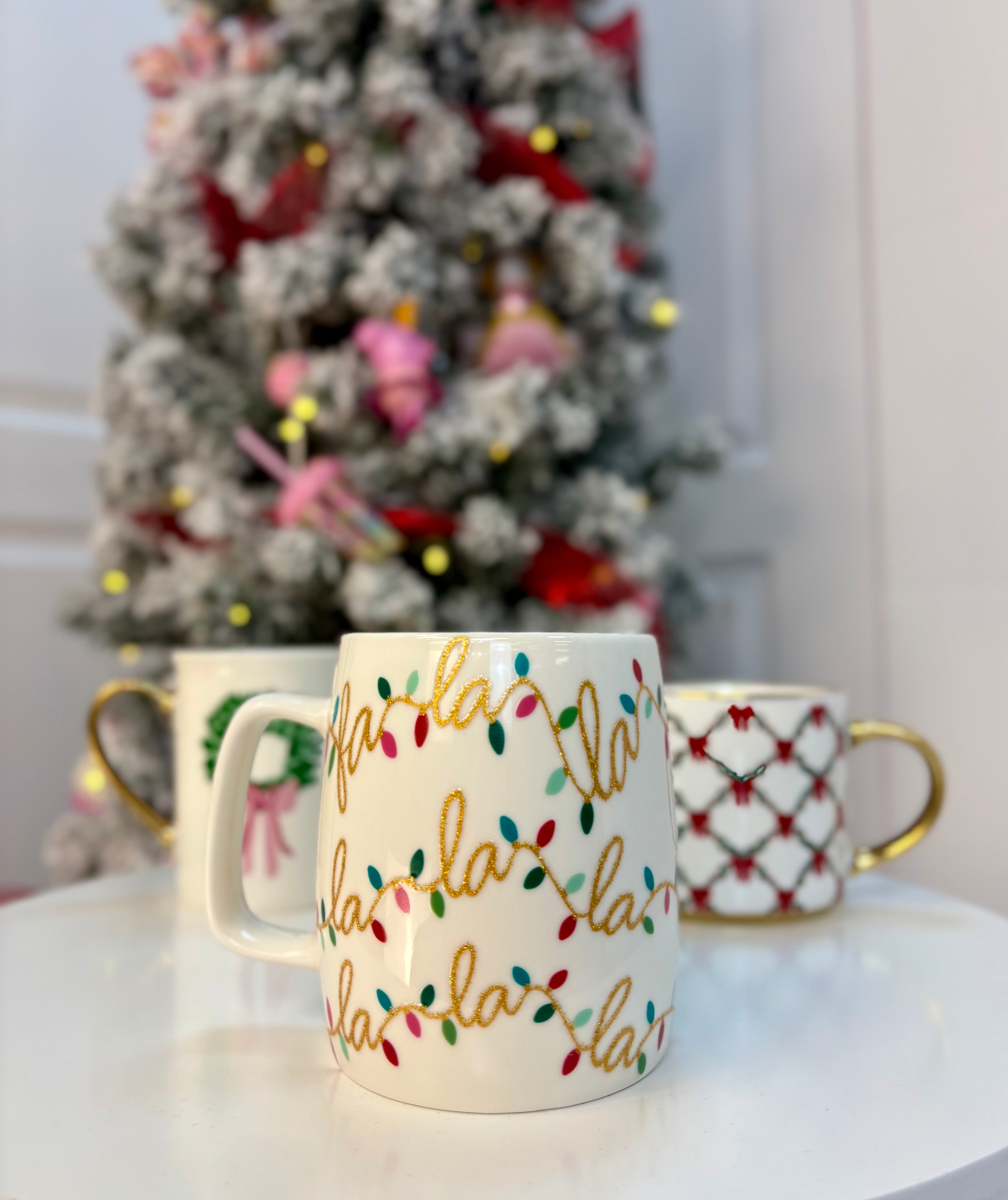 Mary Square Mug - Fa La La La-350 Holiday-Mary Square-The Lovely Closet, Women's Fashion Boutique in Alexandria, KY