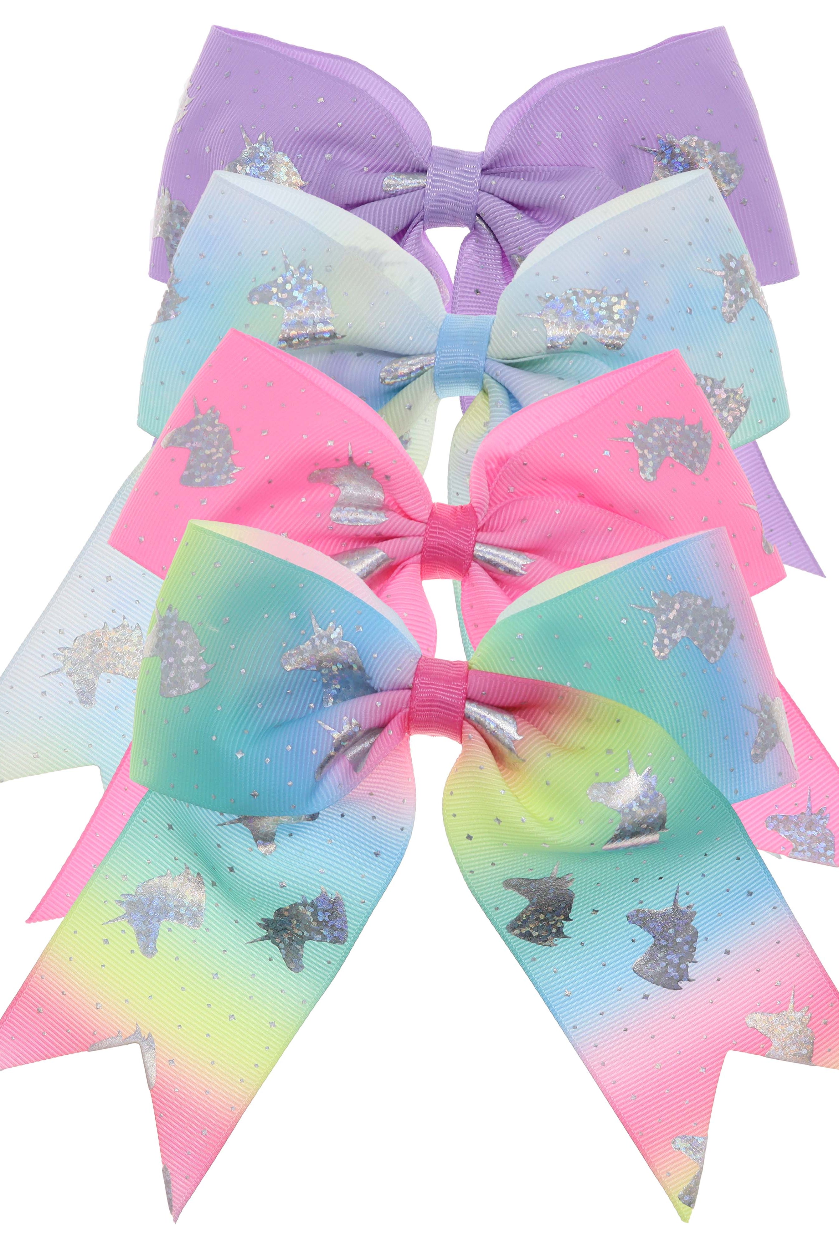 Large Unicorn Glitter Hair Bows-310 Gift-Frog Sac-The Lovely Closet, Women's Fashion Boutique in Alexandria, KY
