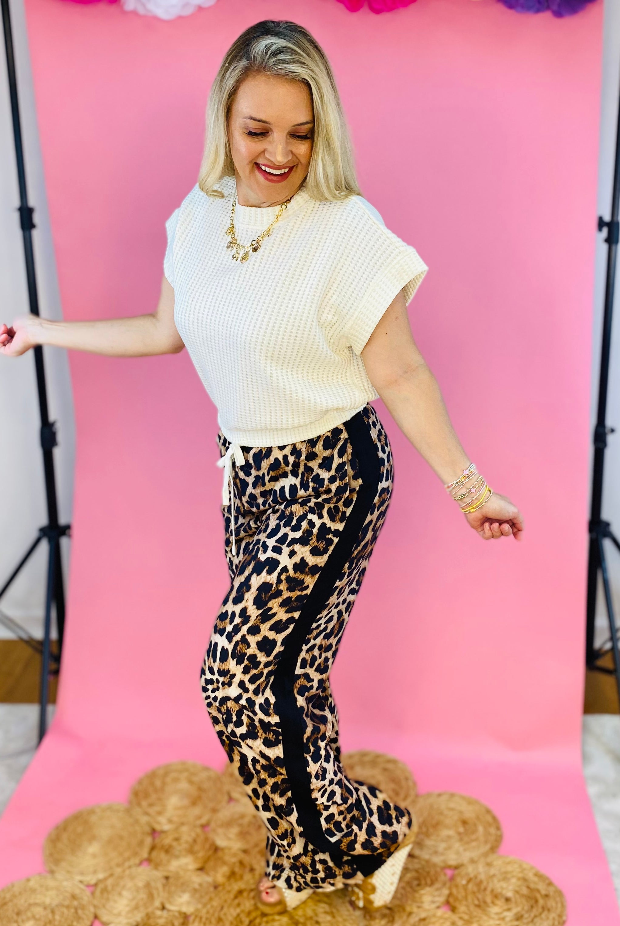 Animal Print Palazzo Pant-240 Pants-The Lovely Closet-The Lovely Closet, Women's Fashion Boutique in Alexandria, KY