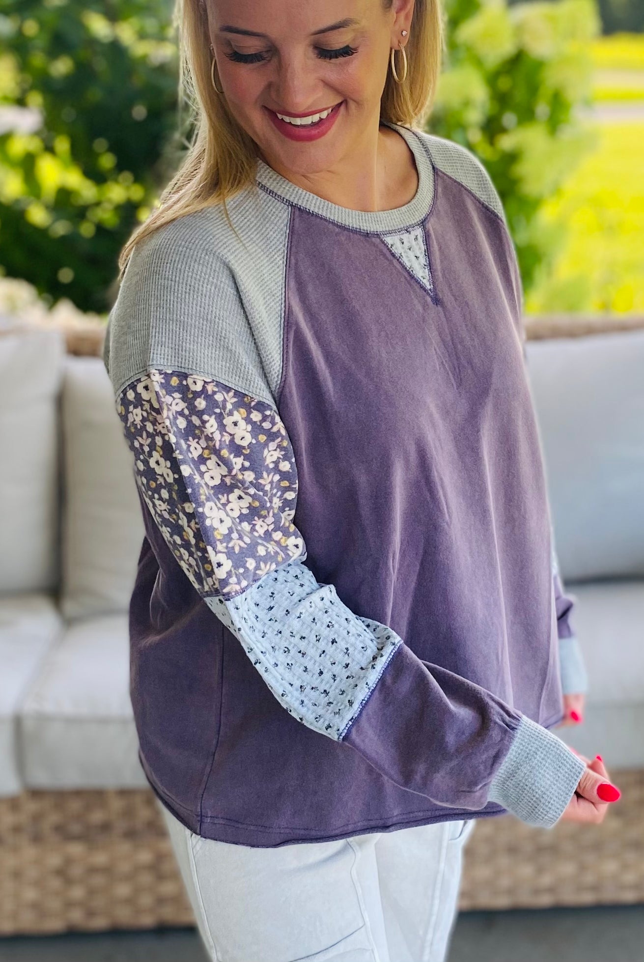 Harvest Wishes Pullover - Violet-110 Long Sleeve Top-easel-The Lovely Closet, Women's Fashion Boutique in Alexandria, KY