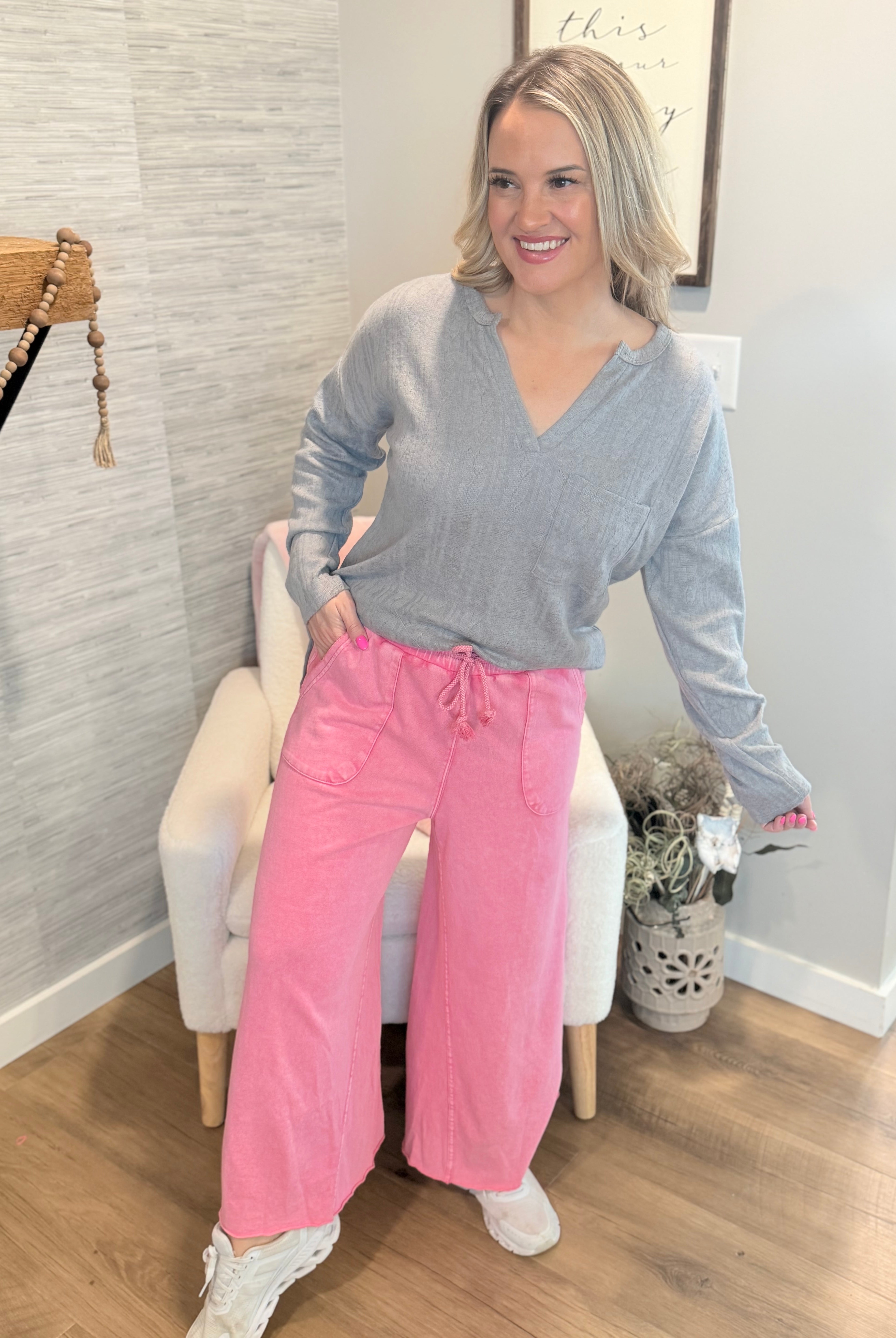 Cozy Day Long Sleeve Top-110 Long Sleeve Top-bibi-The Lovely Closet, Women's Fashion Boutique in Alexandria, KY