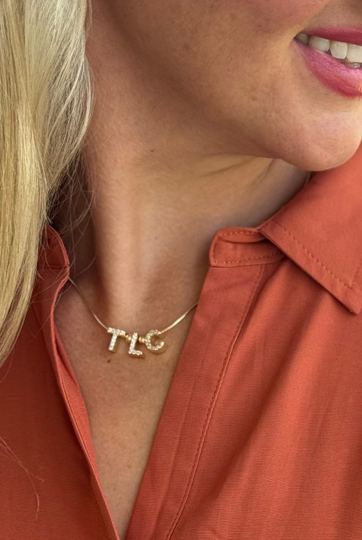 Charm Bar Lux Letter Slides-250 Jewelry-The Lovely Closet-The Lovely Closet, Women's Fashion Boutique in Alexandria, KY