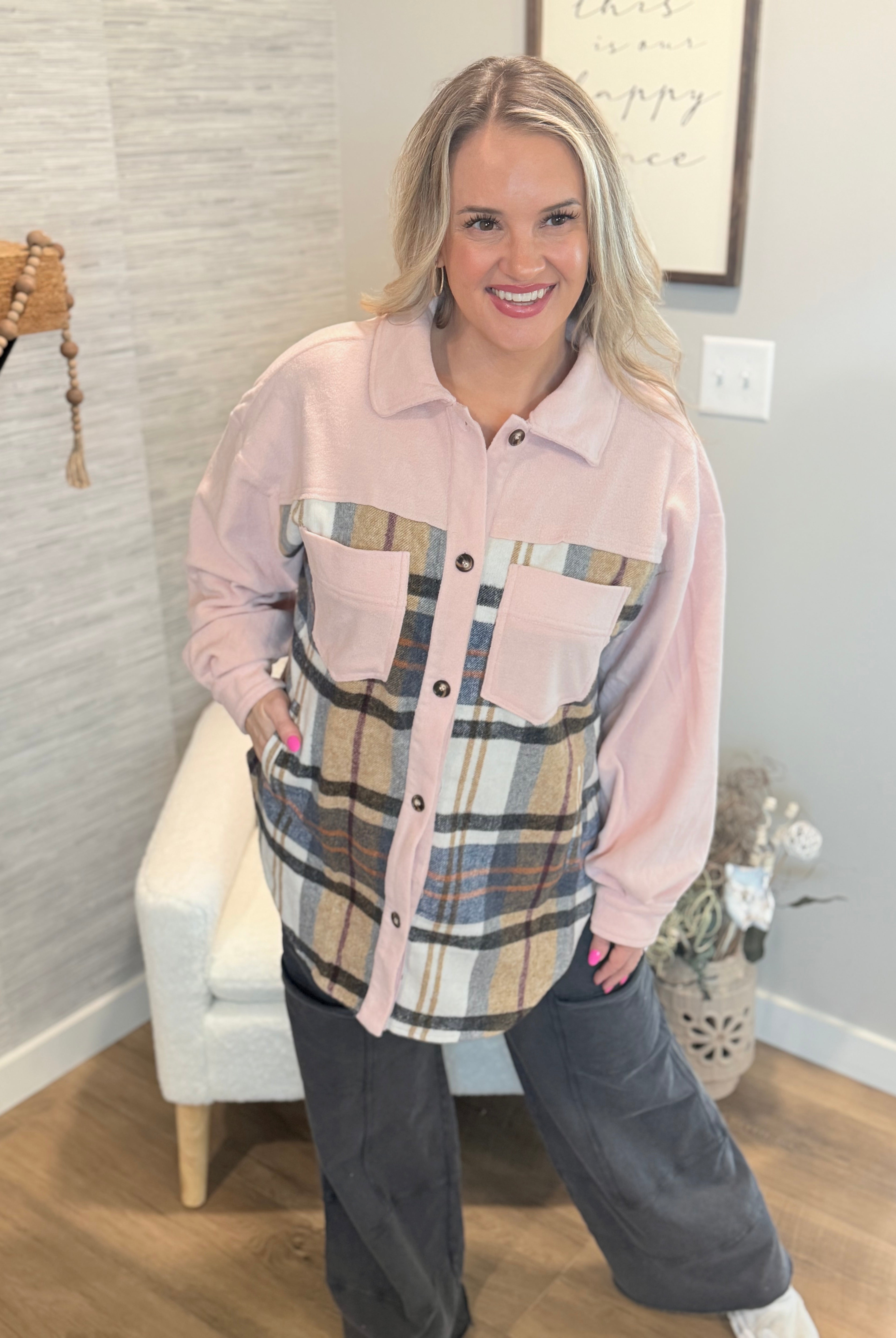 Cozy Getaway Shacket-110 Long Sleeve Top-bibi-The Lovely Closet, Women's Fashion Boutique in Alexandria, KY