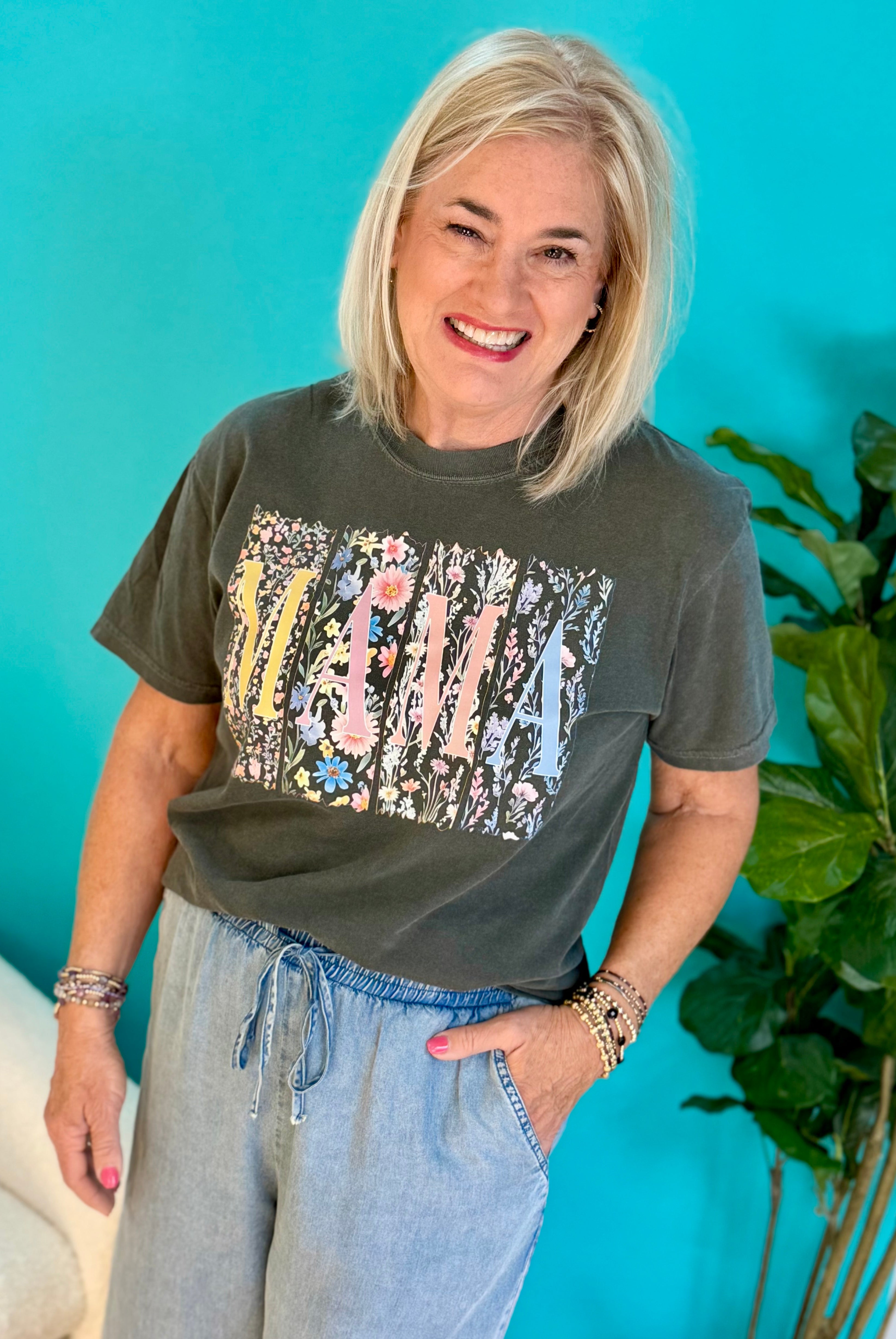 Mama Floral Graphic T-Shirt-130 Graphics-The Lovely Closet-The Lovely Closet, Women's Fashion Boutique in Alexandria, KY