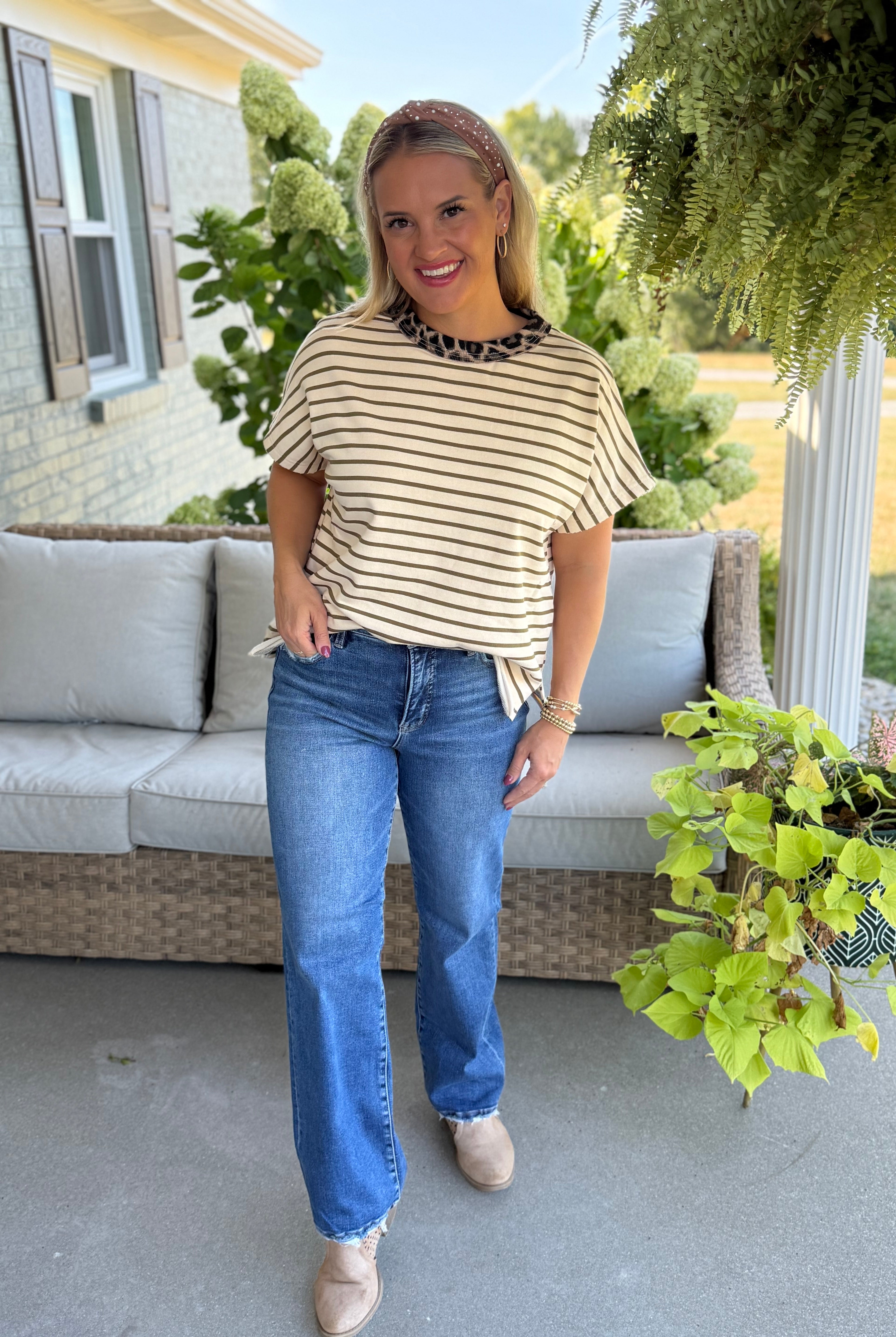 Risen Tummy Control High Rise Ankle Straight Jeans-210 Jeans-Risen-The Lovely Closet, Women's Fashion Boutique in Alexandria, KY