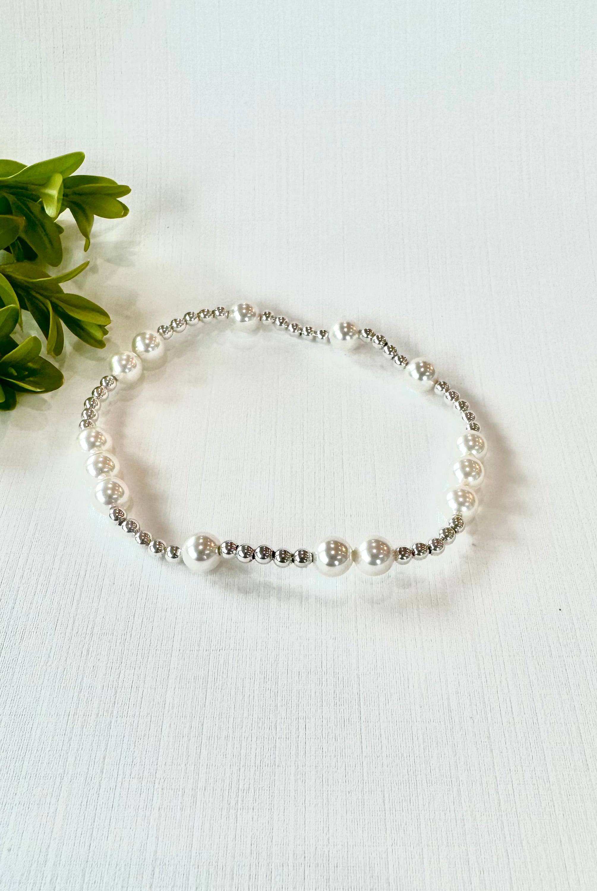 EXTENDS 6mm Sterling Pearl Hope Unwritten Bracelet-260 eNewton-eNewton-The Lovely Closet, Women's Fashion Boutique in Alexandria, KY