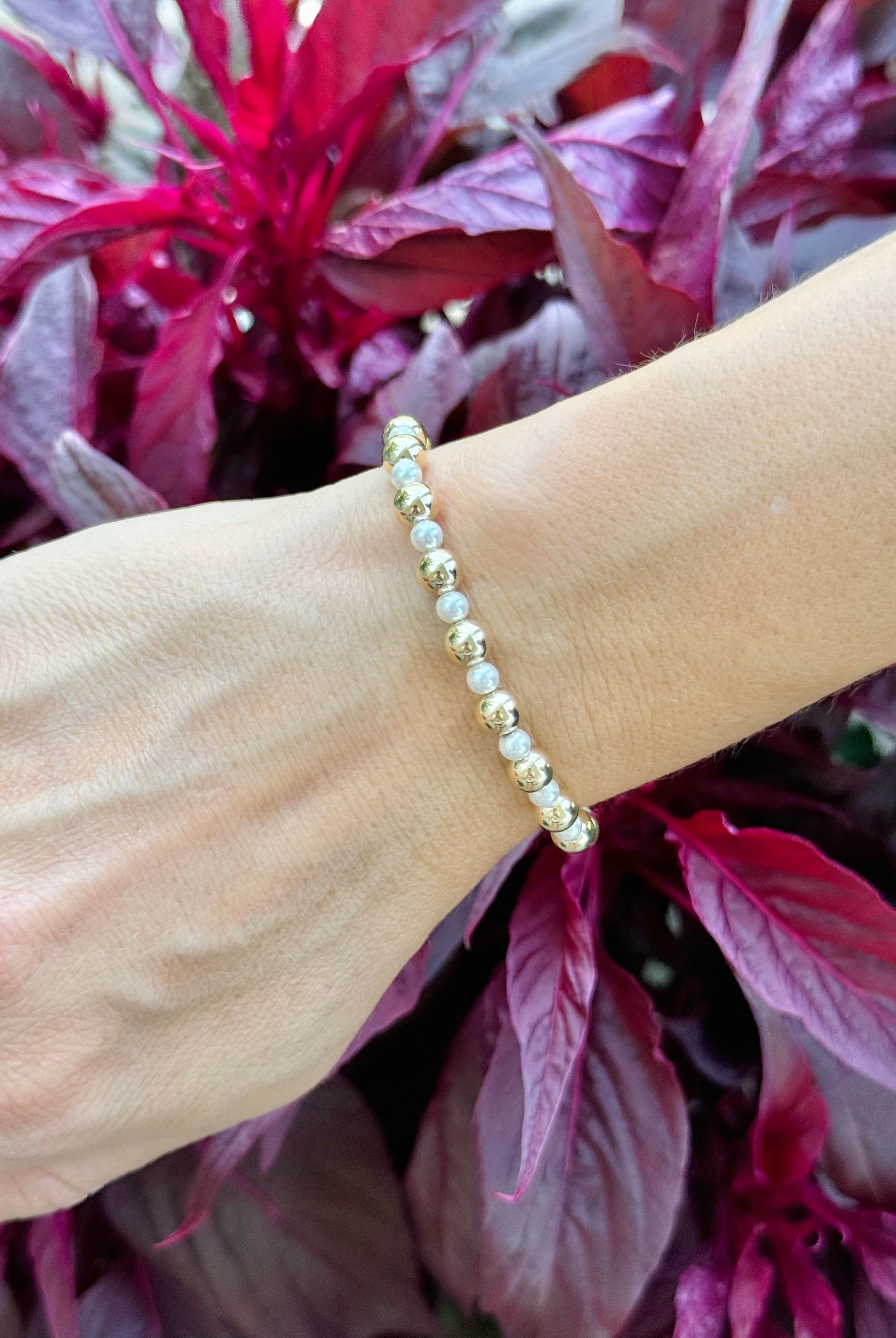 Pearl Grateful 6mm Gold-260 eNewton-eNewton-The Lovely Closet, Women's Fashion Boutique in Alexandria, KY