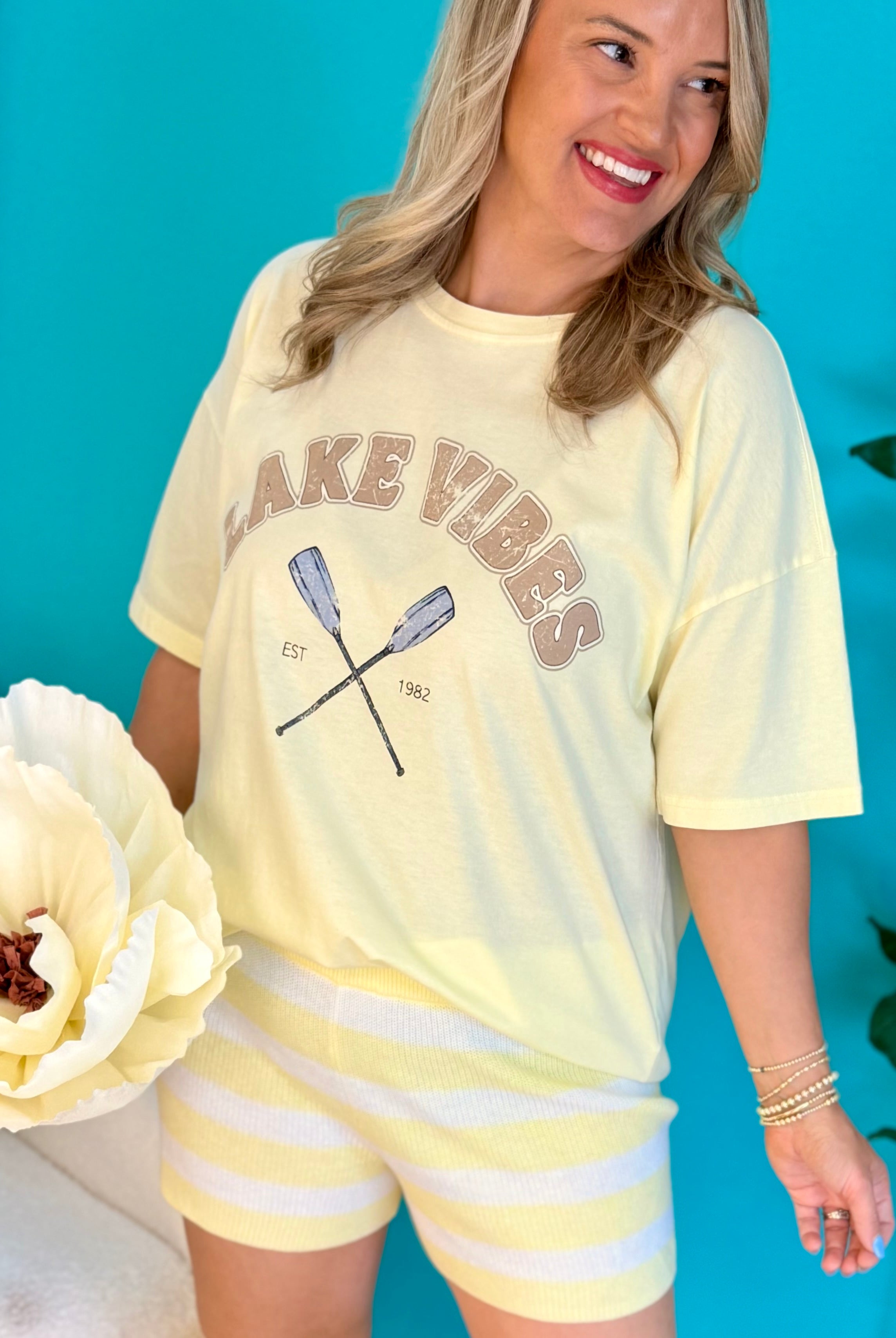 Lake Vibes Graphic T-Shirt-100 Short Sleeve Tops-Blu Pepper-The Lovely Closet, Women's Fashion Boutique in Alexandria, KY