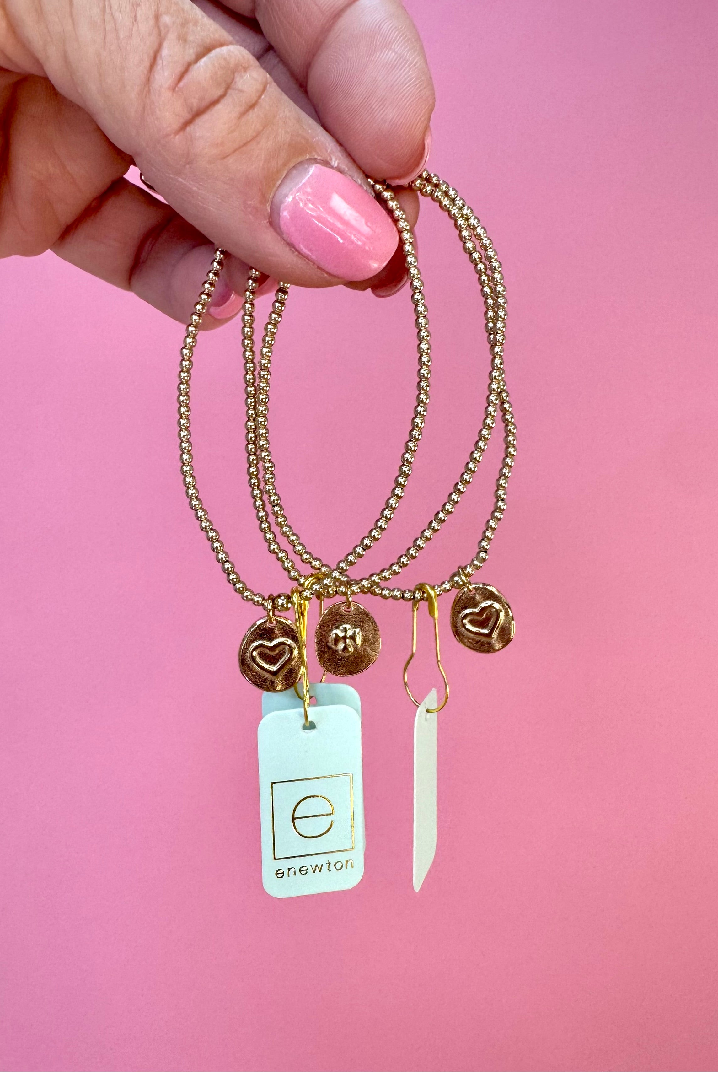 Classic Gold 2mm Love Inspire Small Gold Charm-260 eNewton-eNewton-The Lovely Closet, Women's Fashion Boutique in Alexandria, KY