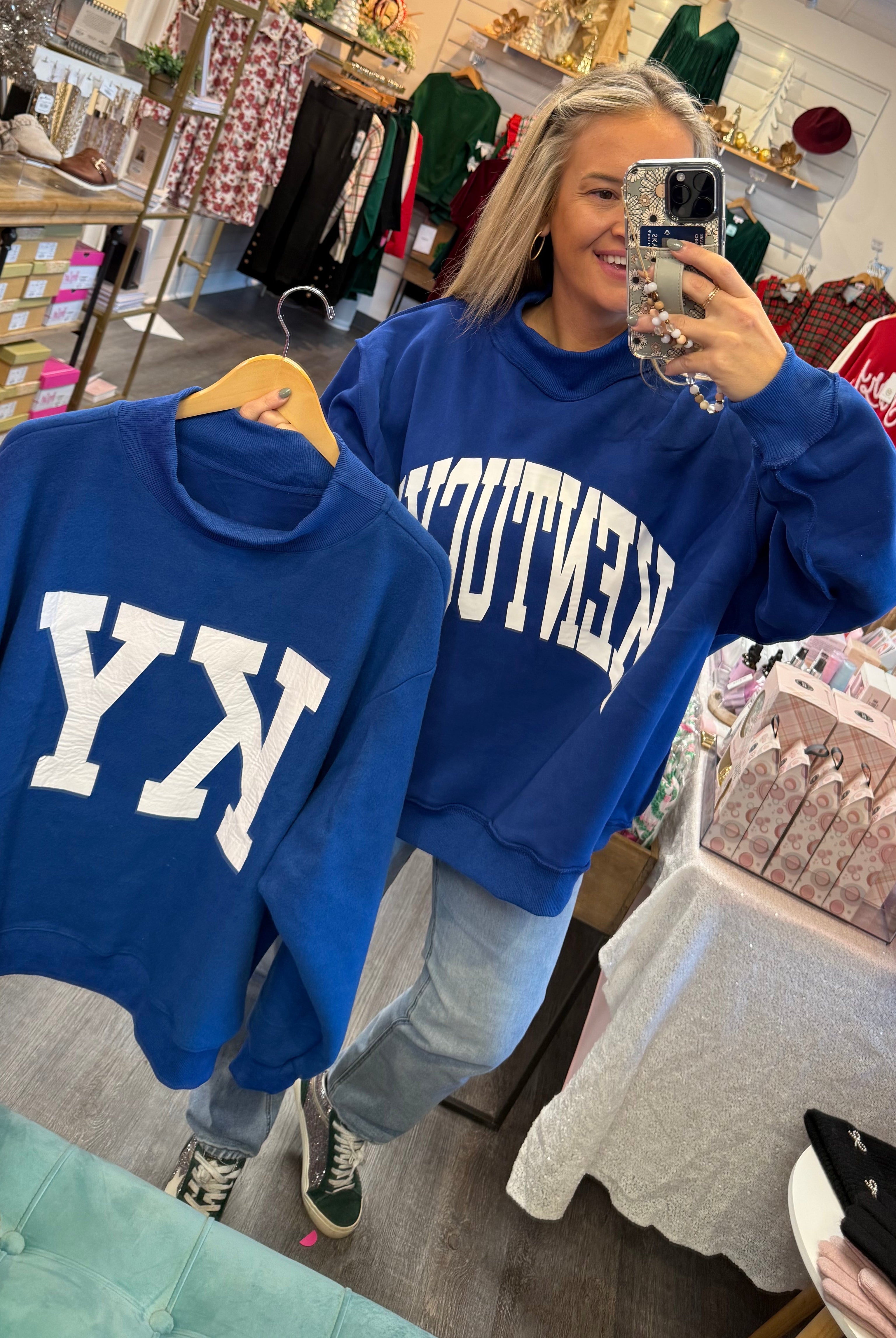 Reversible KY Pullover-110 Long Sleeve Top-Bucketlist-The Lovely Closet, Women's Fashion Boutique in Alexandria, KY