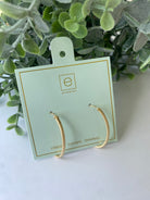 Oval Gold 1" Hoop Textured Earring-260 eNewton-eNewton-The Lovely Closet, Women's Fashion Boutique in Alexandria, KY