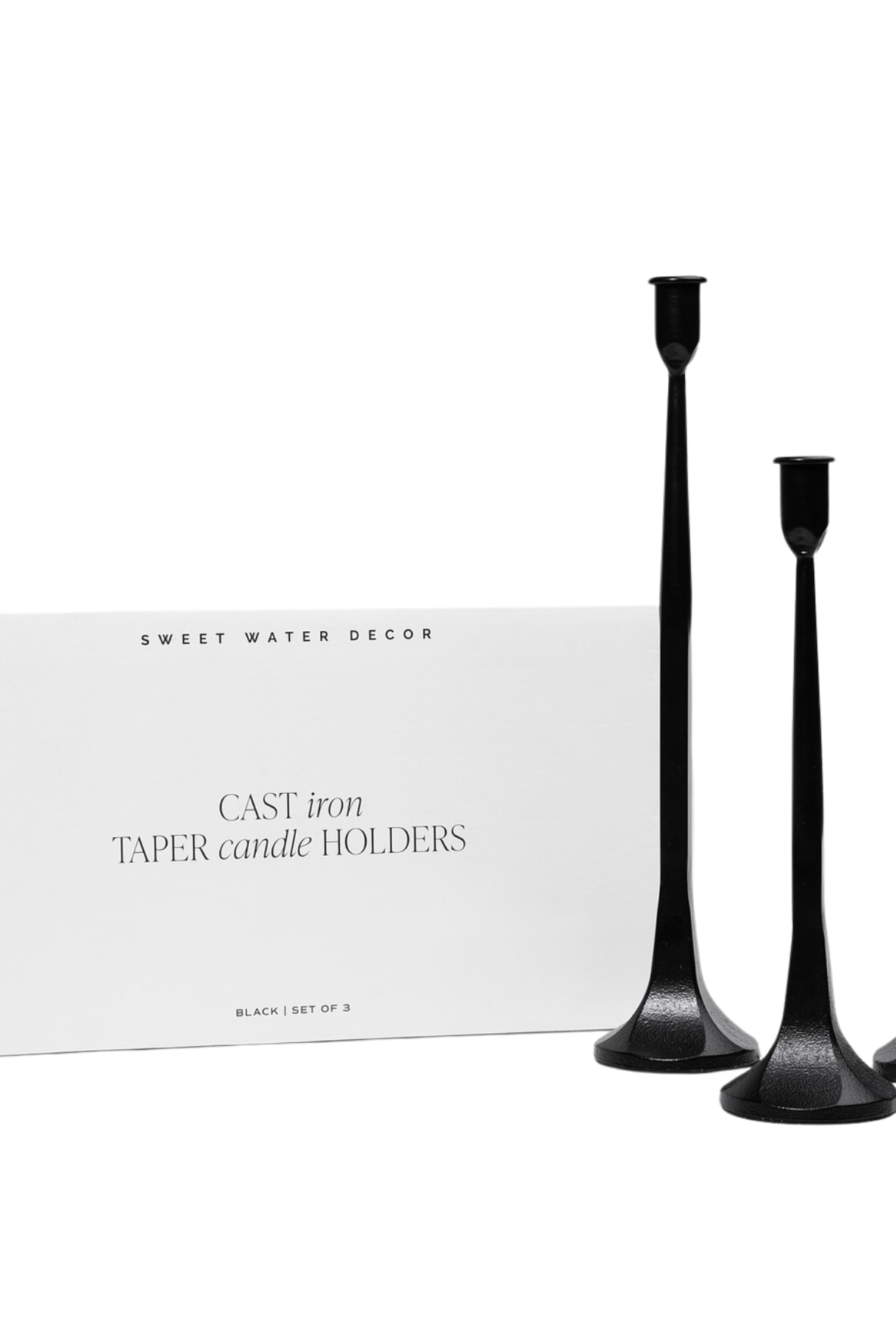 Cast Iron Taper Candle Holders, Set of 3-310 Gift-Sweet Water Decor-The Lovely Closet, Women's Fashion Boutique in Alexandria, KY