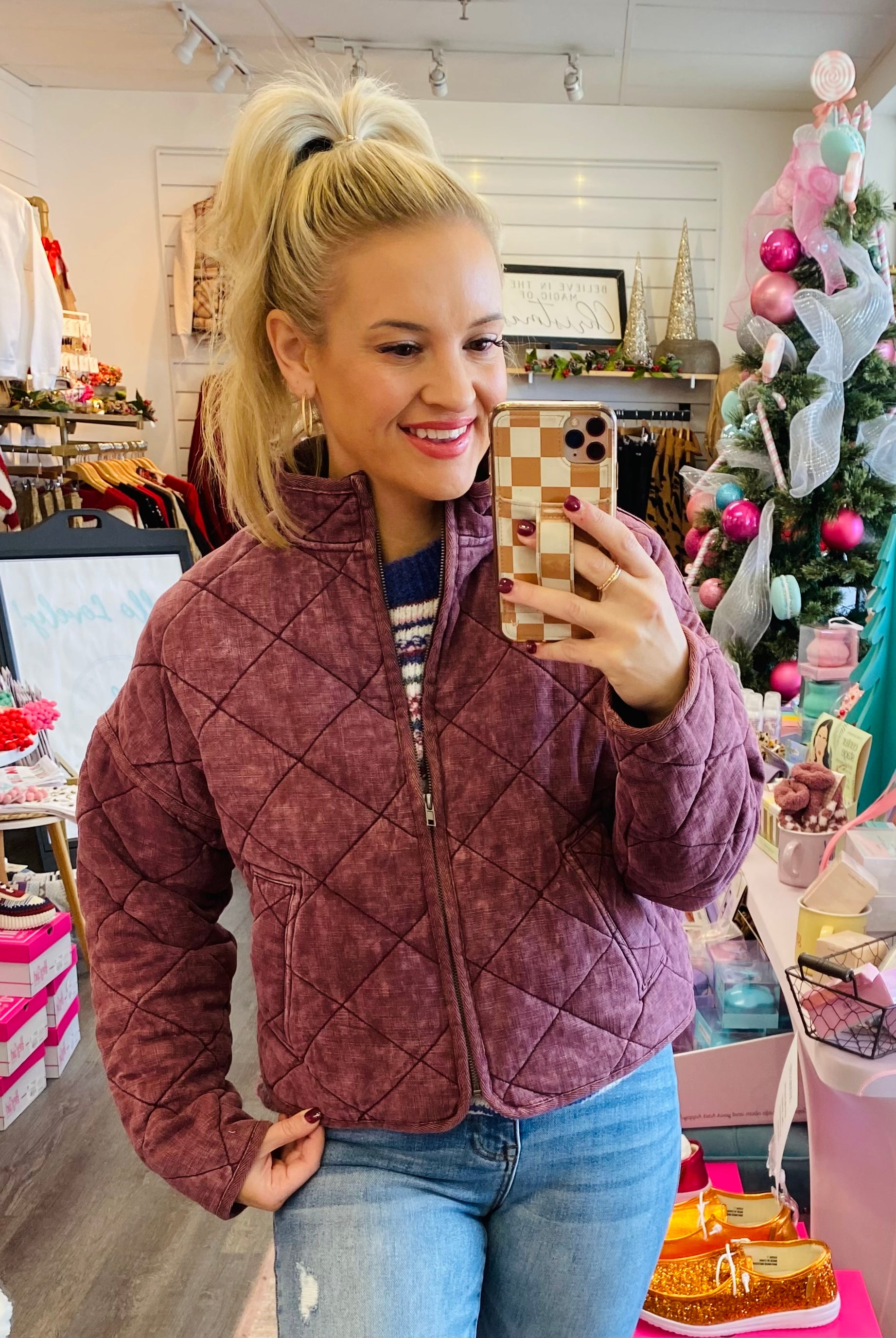 FINAL SALE - Plum Perfect Jacket-999 History-The Lovely Closet-The Lovely Closet, Women's Fashion Boutique in Alexandria, KY