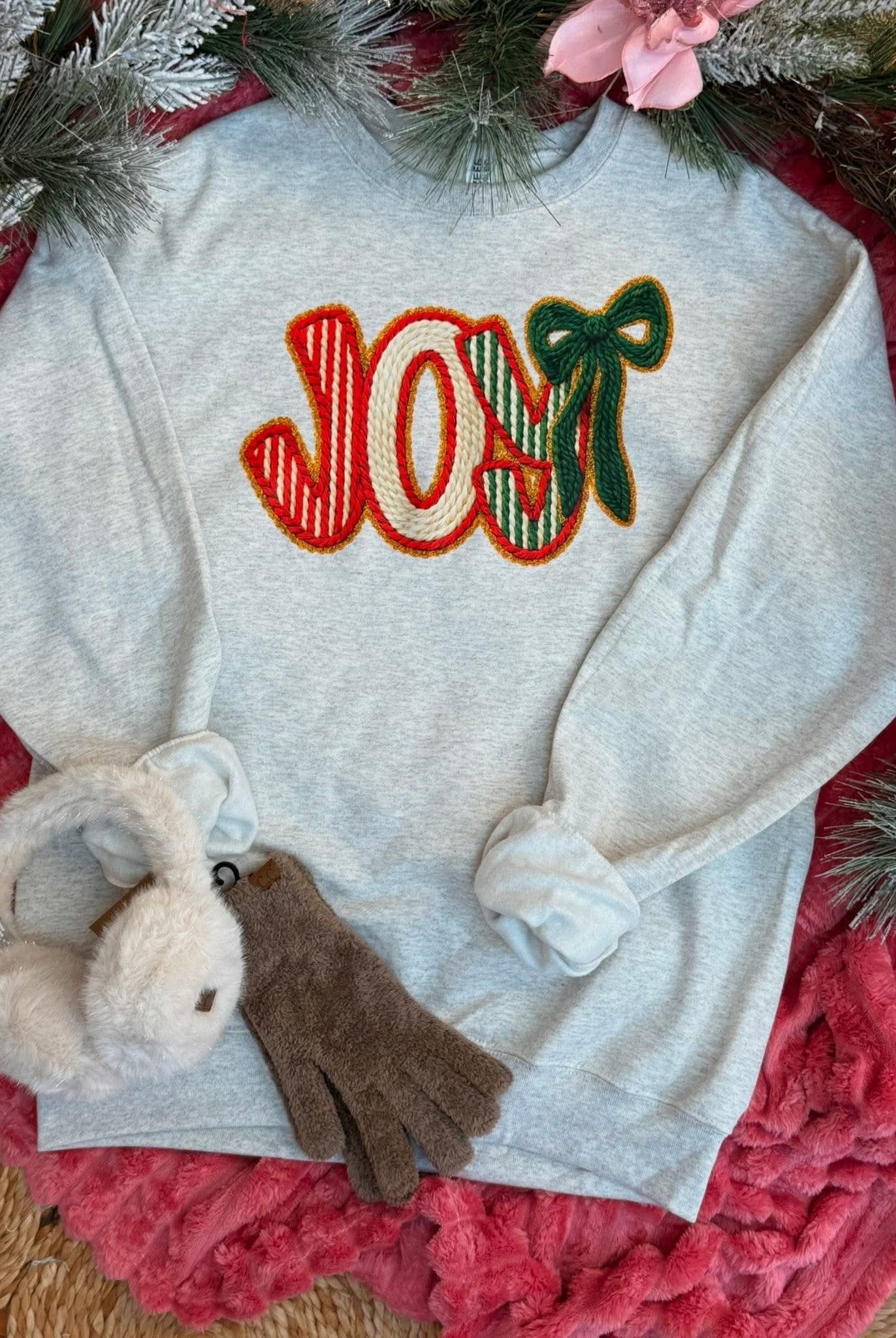 *Pre-Order* JOY Crewneck-350 Holiday-The Lovely Closet-The Lovely Closet, Women's Fashion Boutique in Alexandria, KY
