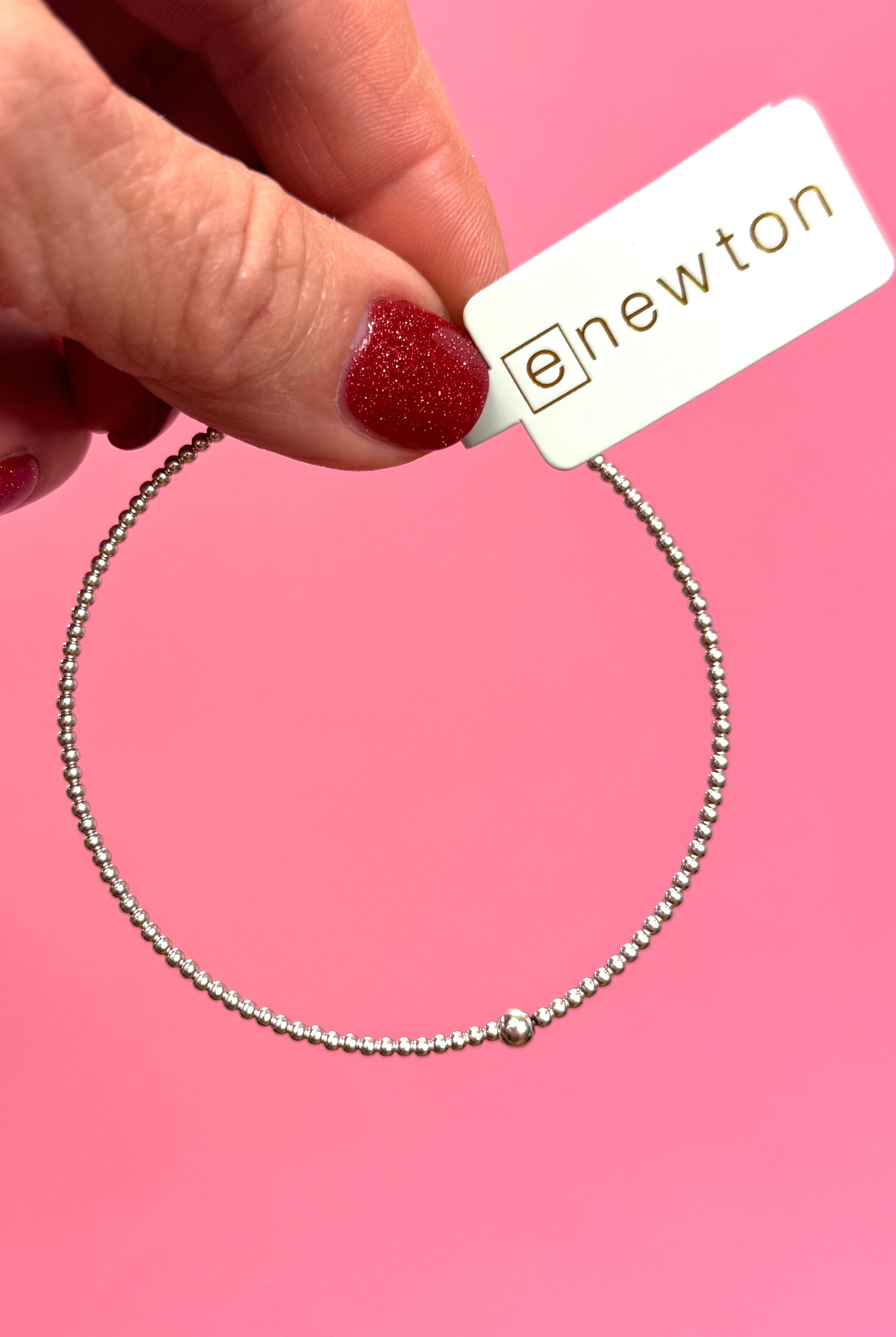 Classic Sterling 2mm Beaded Bangle-260 eNewton-eNewton-The Lovely Closet, Women's Fashion Boutique in Alexandria, KY