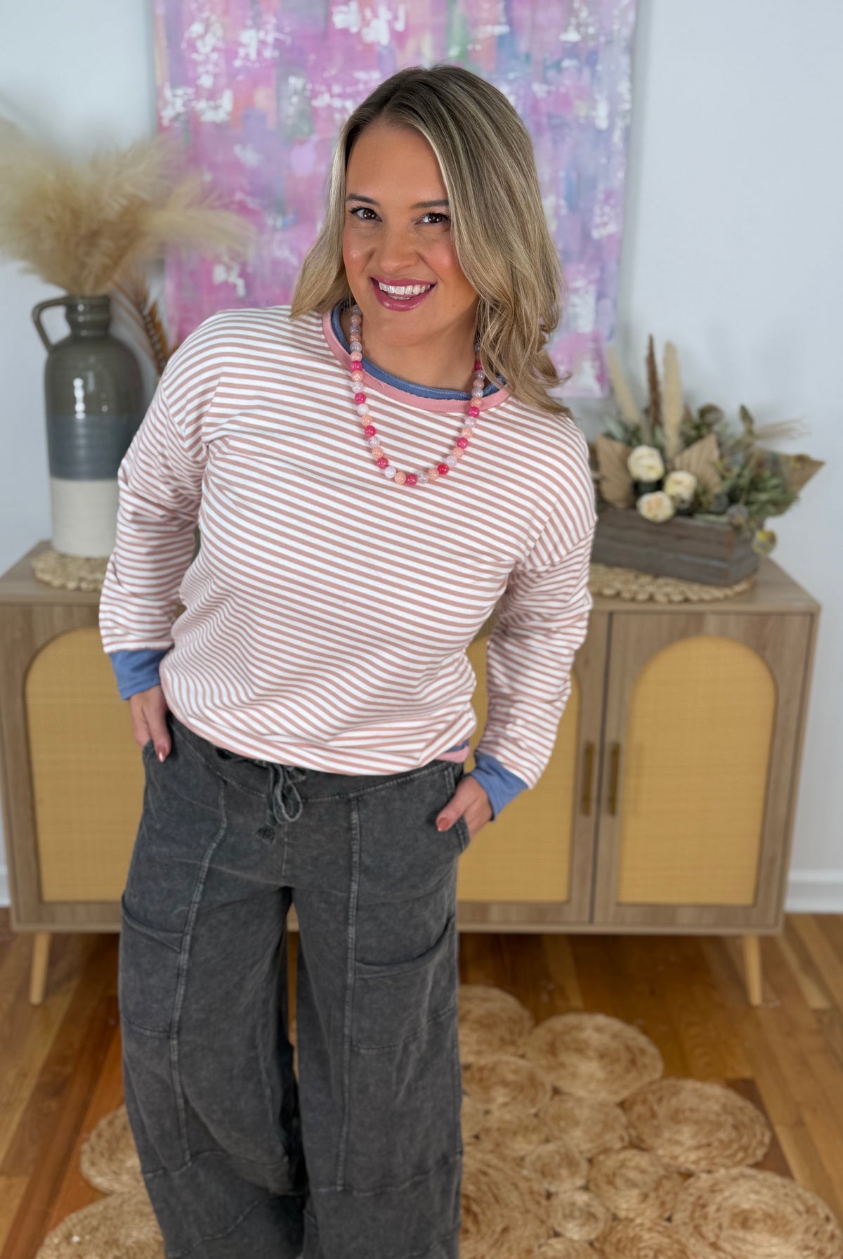 Stronger Together Long Sleeve Top-110 Long Sleeve Top-Staccato-The Lovely Closet, Women's Fashion Boutique in Alexandria, KY