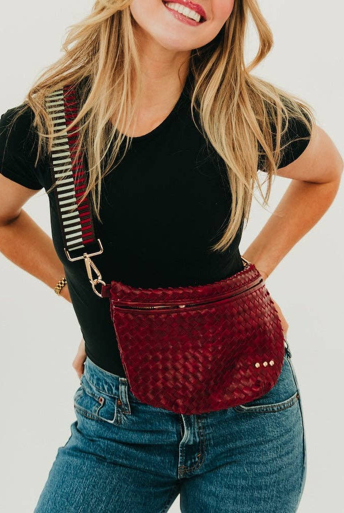Westlyn Woven Bum Bag - Brown-290 Bag/Handbags-Pretty Simple-The Lovely Closet, Women's Fashion Boutique in Alexandria, KY