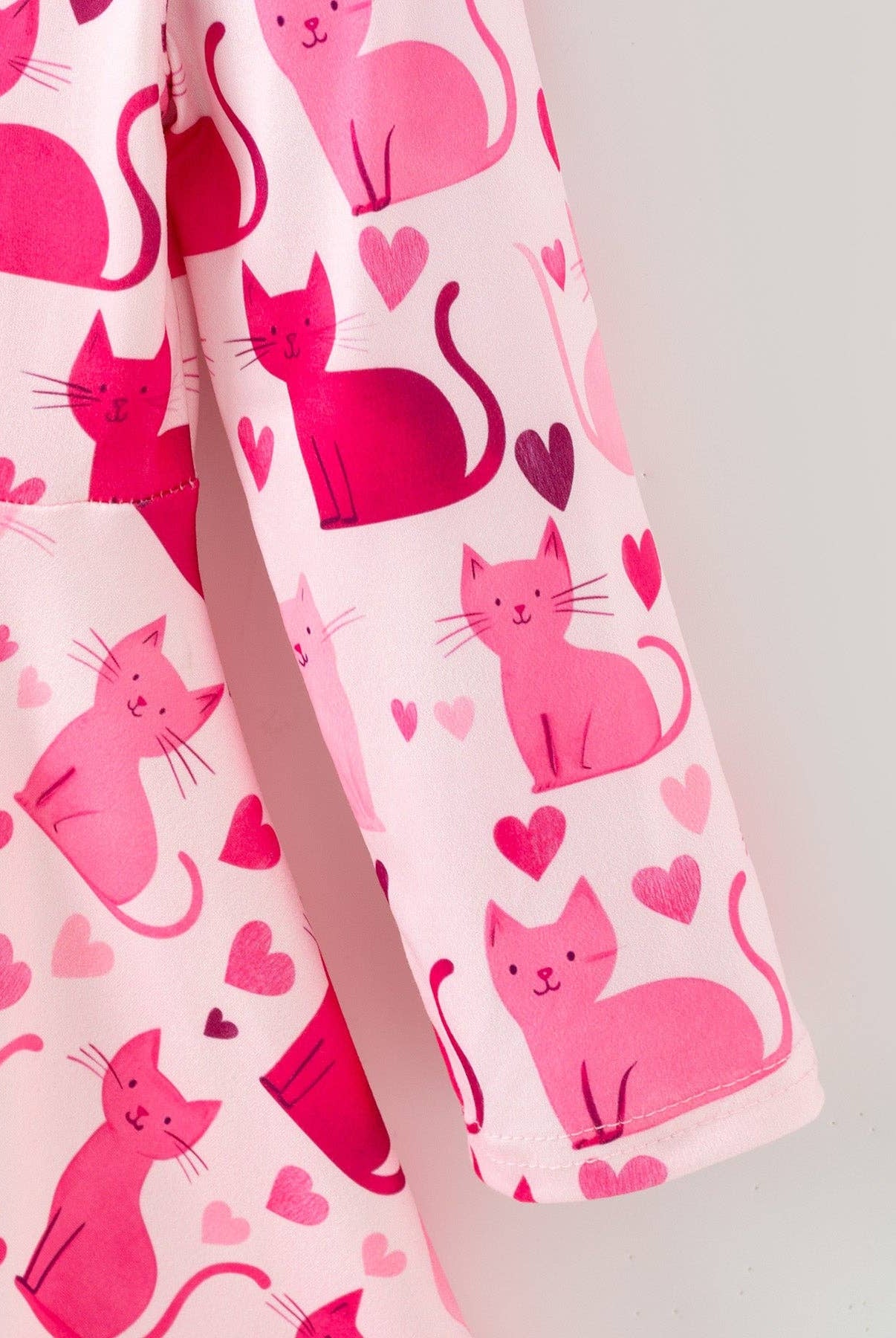 Valentine Toddler Girls Pink Cat Dress-360 Carolines Closet-Rylee Faith Designs-The Lovely Closet, Women's Fashion Boutique in Alexandria, KY