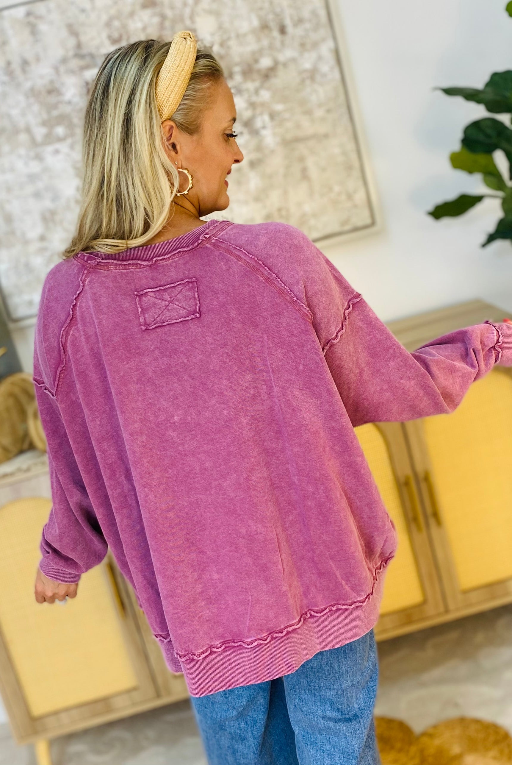 Peace Patch Front Pullover-150 Sweatshirts-The Lovely Closet-The Lovely Closet, Women's Fashion Boutique in Alexandria, KY