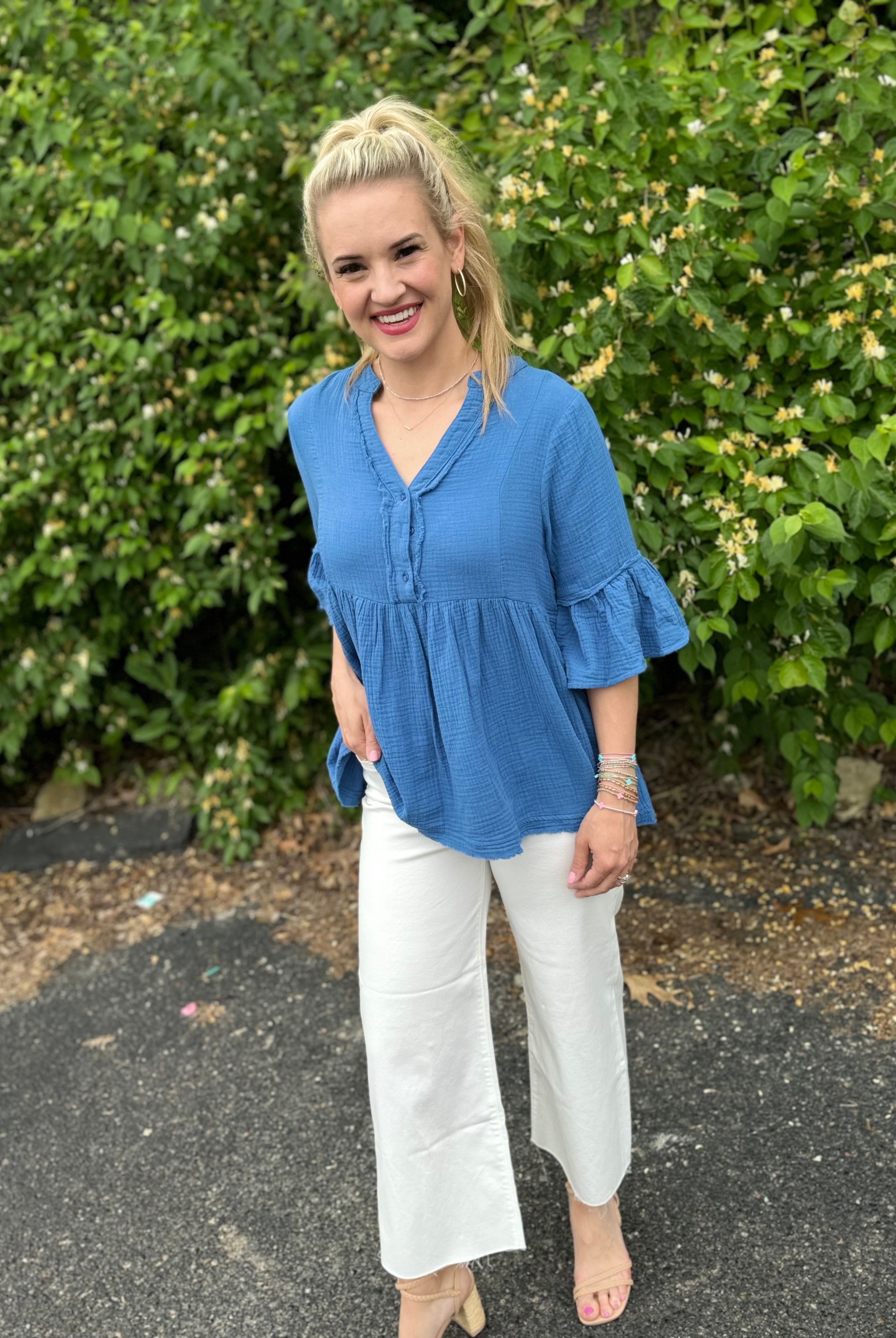Coastal Living Top-100 Short Sleeve Tops-The Lovely Closet-The Lovely Closet, Women's Fashion Boutique in Alexandria, KY