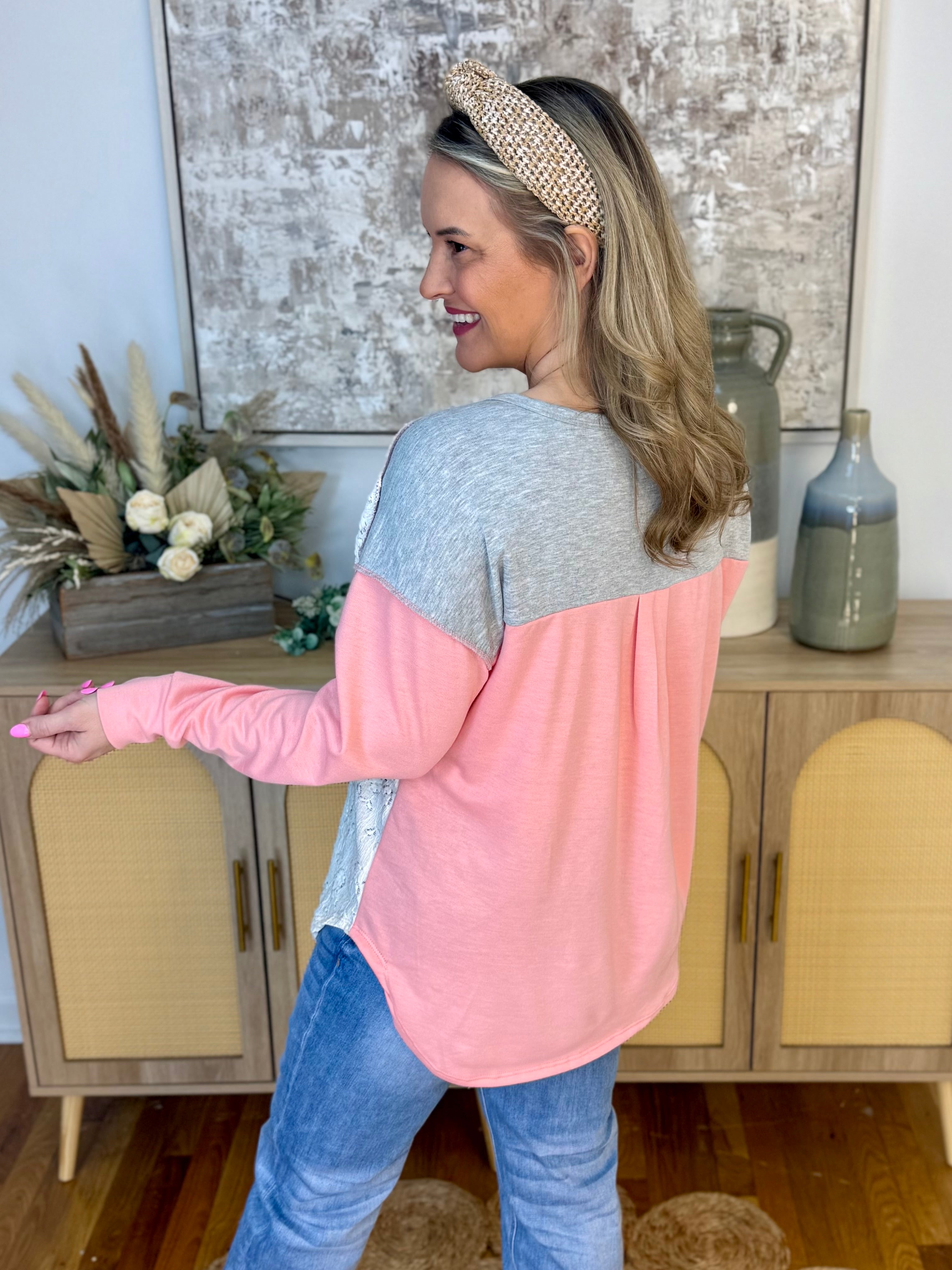 FINAL SALE - Happy Girl Top-110 Long Sleeve Top-7th Ray-The Lovely Closet, Women's Fashion Boutique in Alexandria, KY