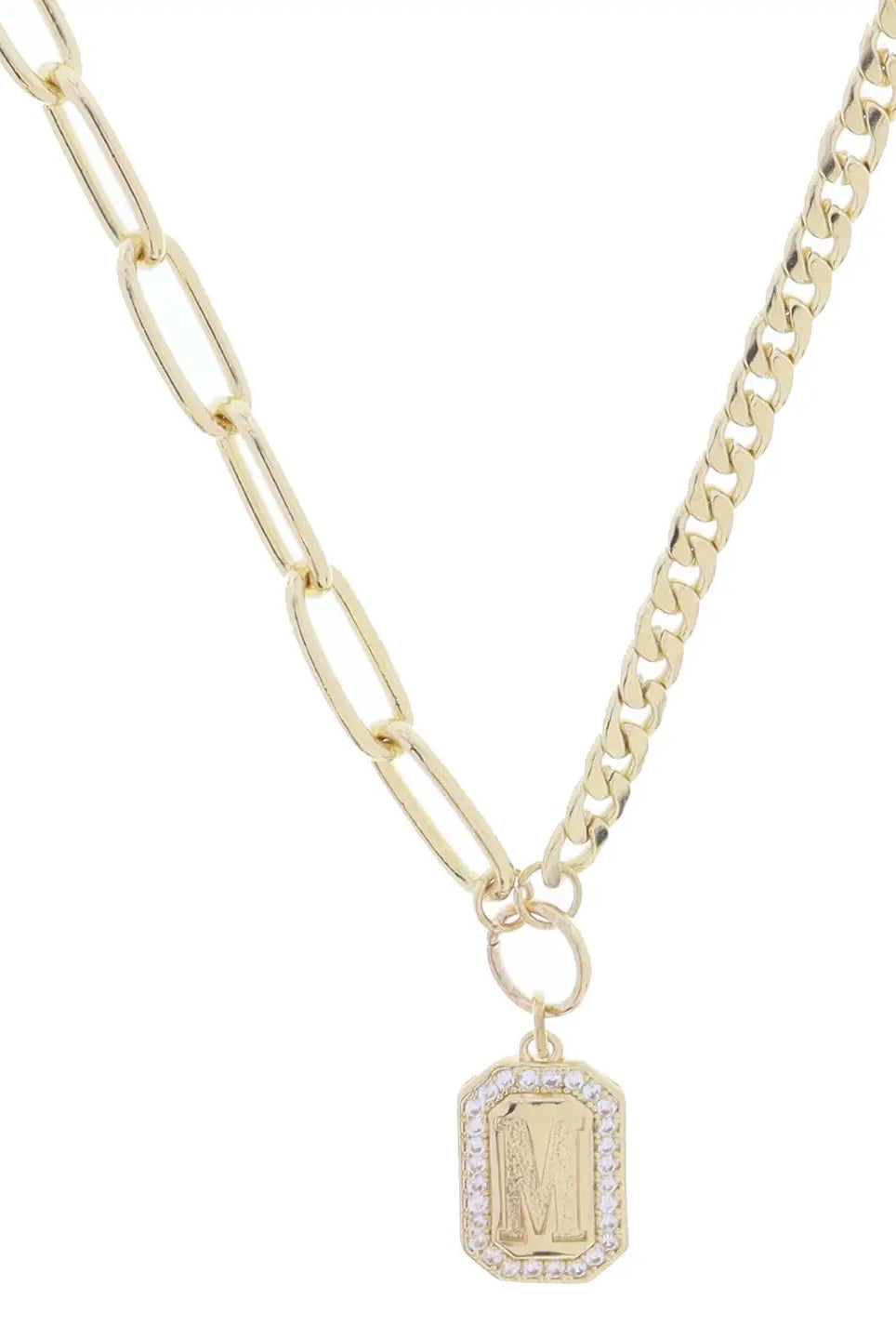 Initial Plate Necklace-250 Jewelry-Jane Marie-The Lovely Closet, Women's Fashion Boutique in Alexandria, KY