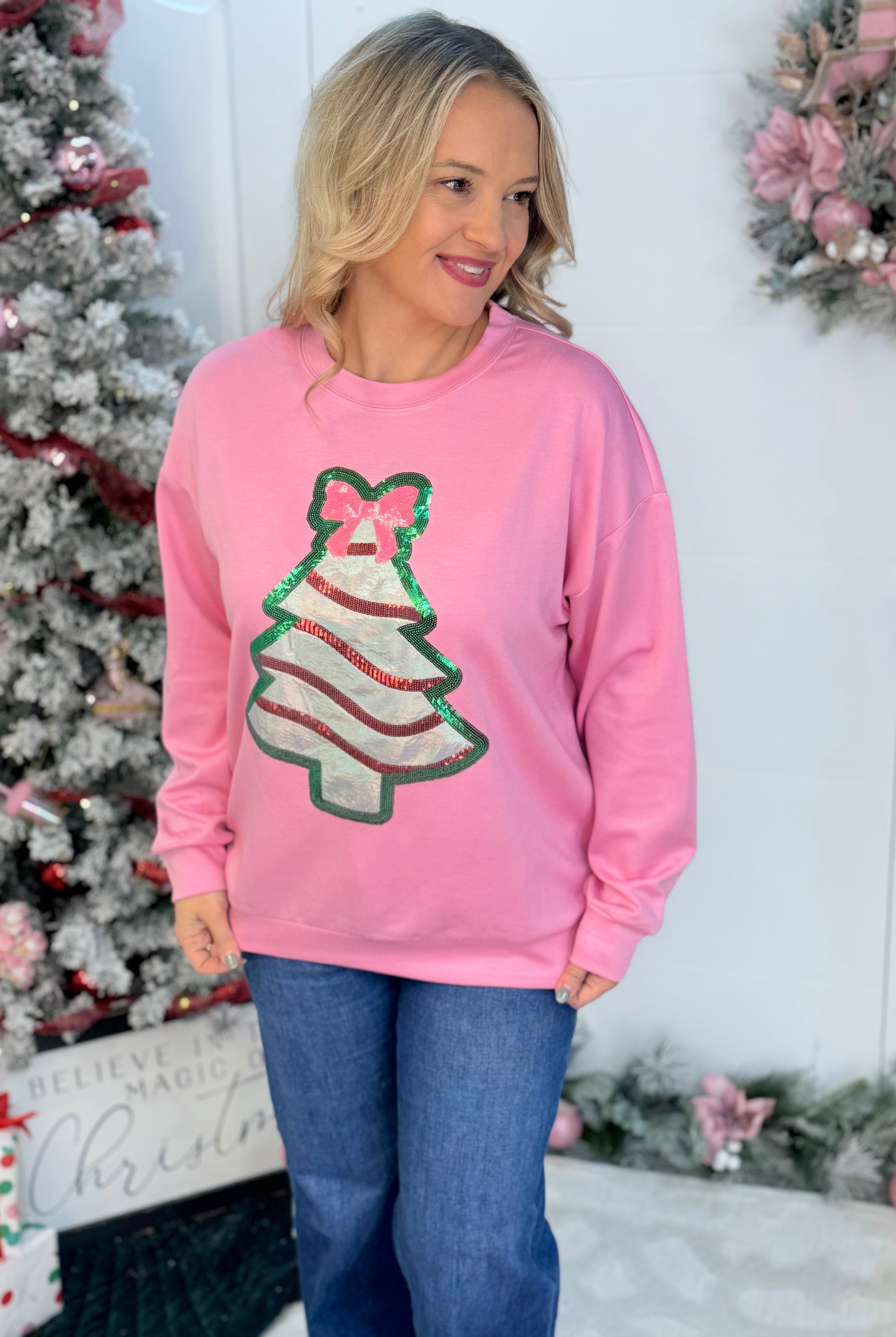 Foil Bow Christmas Treat Pullover-350 Holiday-Jess Lea-The Lovely Closet, Women's Fashion Boutique in Alexandria, KY