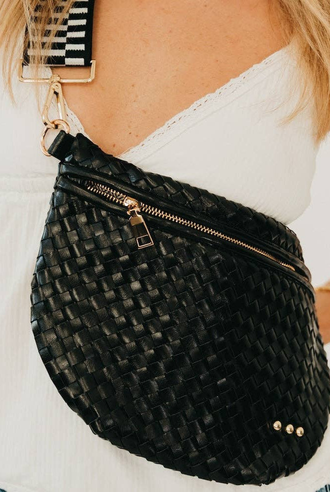 Westlyn Woven Bum Bag - Brown-290 Bag/Handbags-Pretty Simple-The Lovely Closet, Women's Fashion Boutique in Alexandria, KY