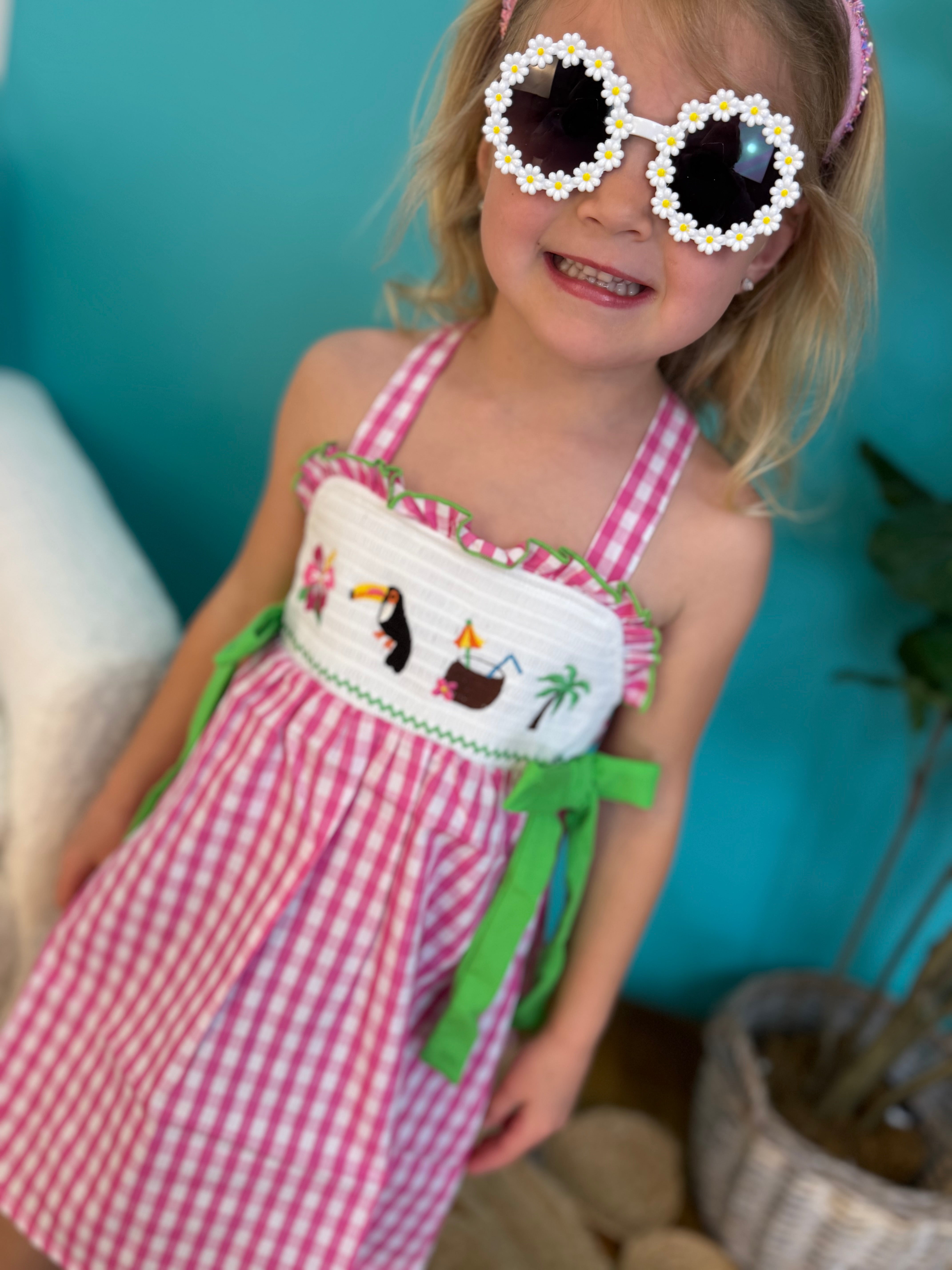 Summer Tropical Embroidered Girls' Dress-360 Carolines Closet-Rylee Faith Designs-The Lovely Closet, Women's Fashion Boutique in Alexandria, KY
