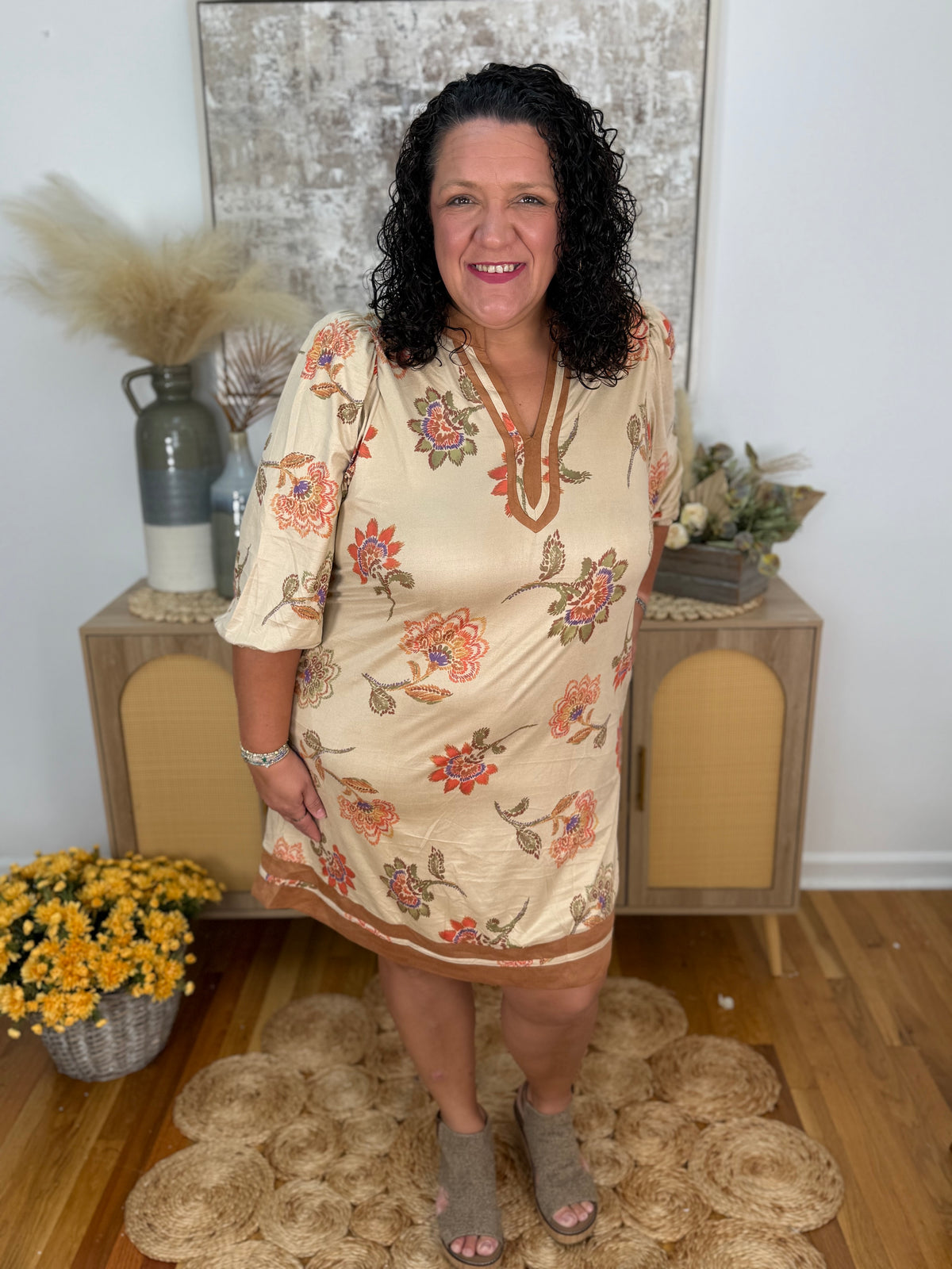 Tuscan Sky Dress - Sand-180 Dresses-easel-The Lovely Closet, Women's Fashion Boutique in Alexandria, KY